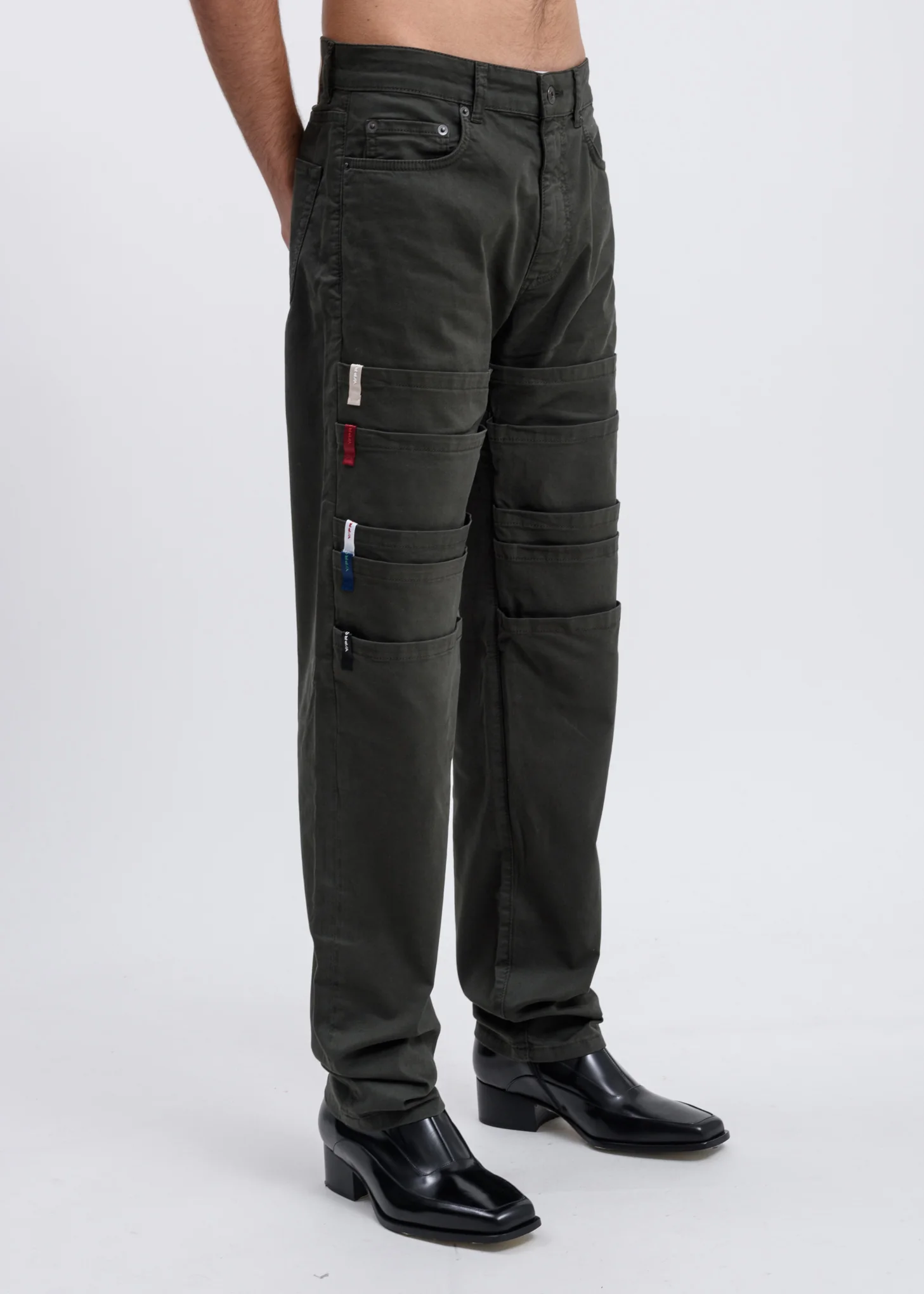 Khaki Layered Trousers