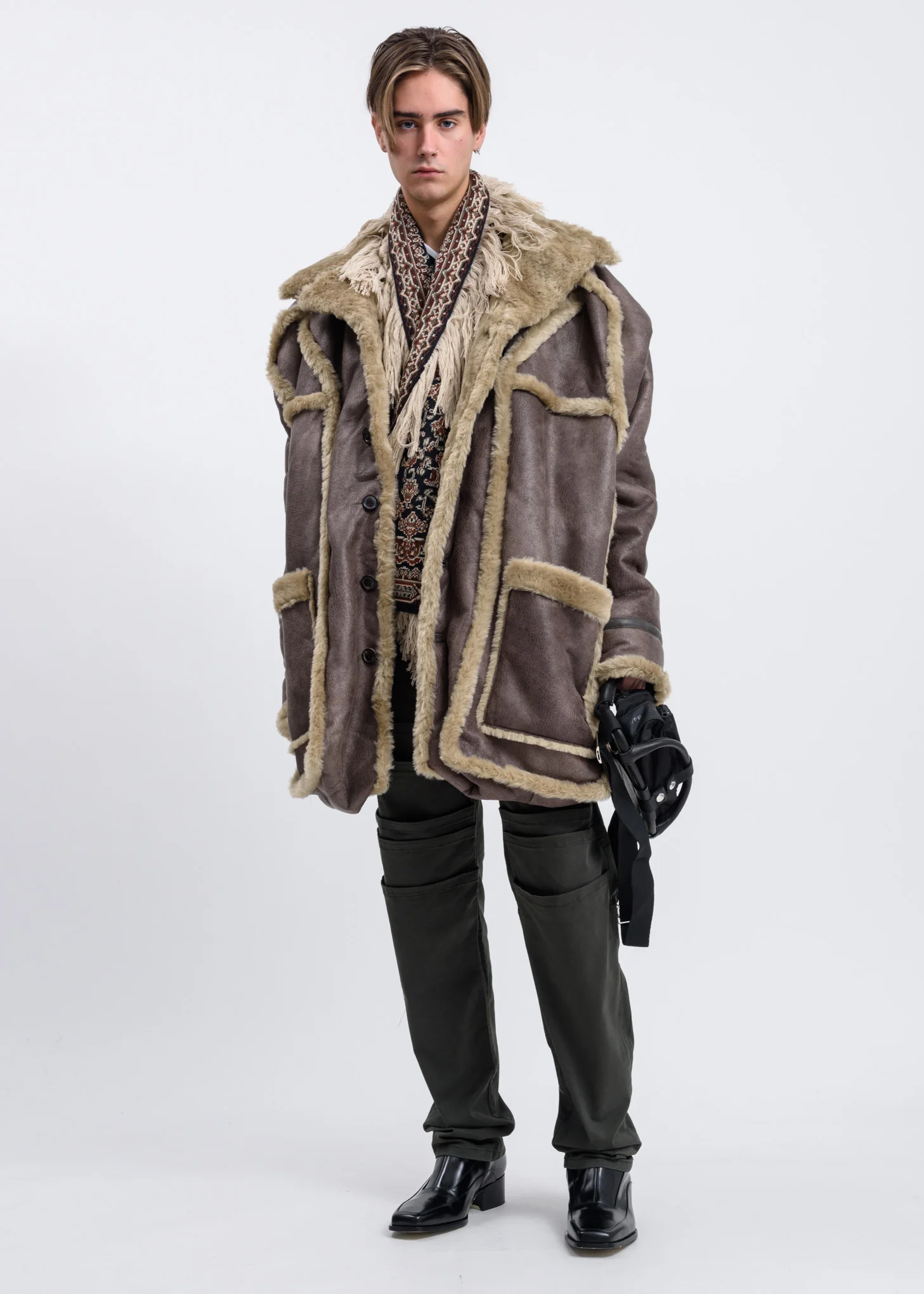Khaki Layered Trousers - Image 5