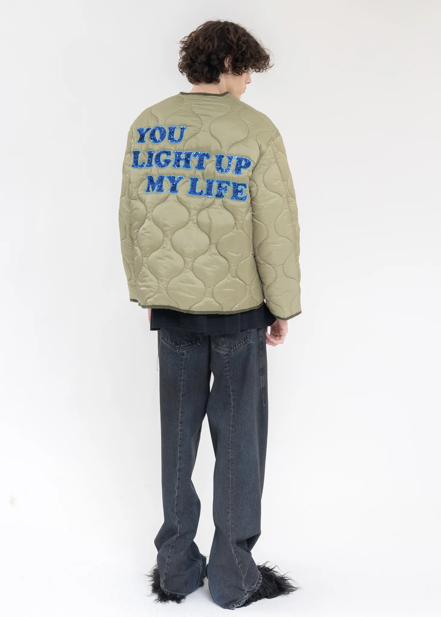 Khaki QUILTED JACKET With YLUML - Image 5
