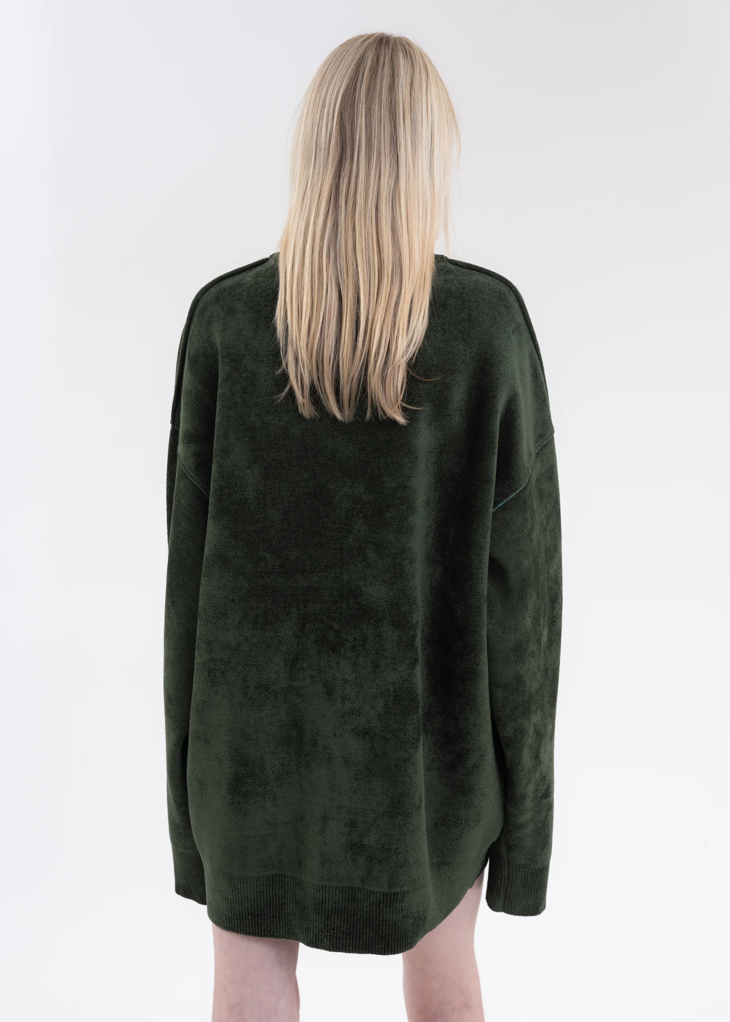KHAKI REVERSIBLE JACQUARD SWEATER - Image 4