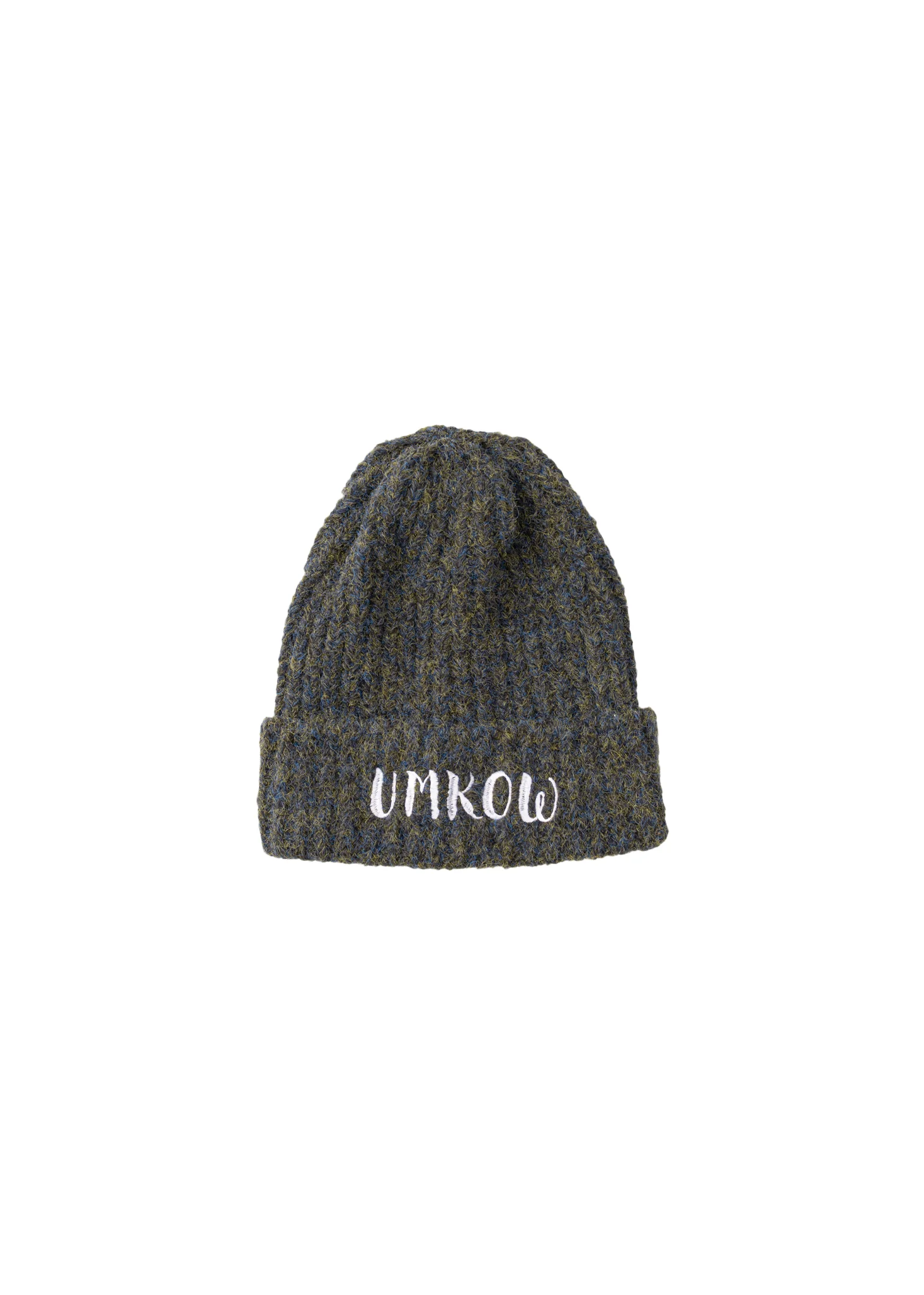 Khaki Ribbed Logo Beanie