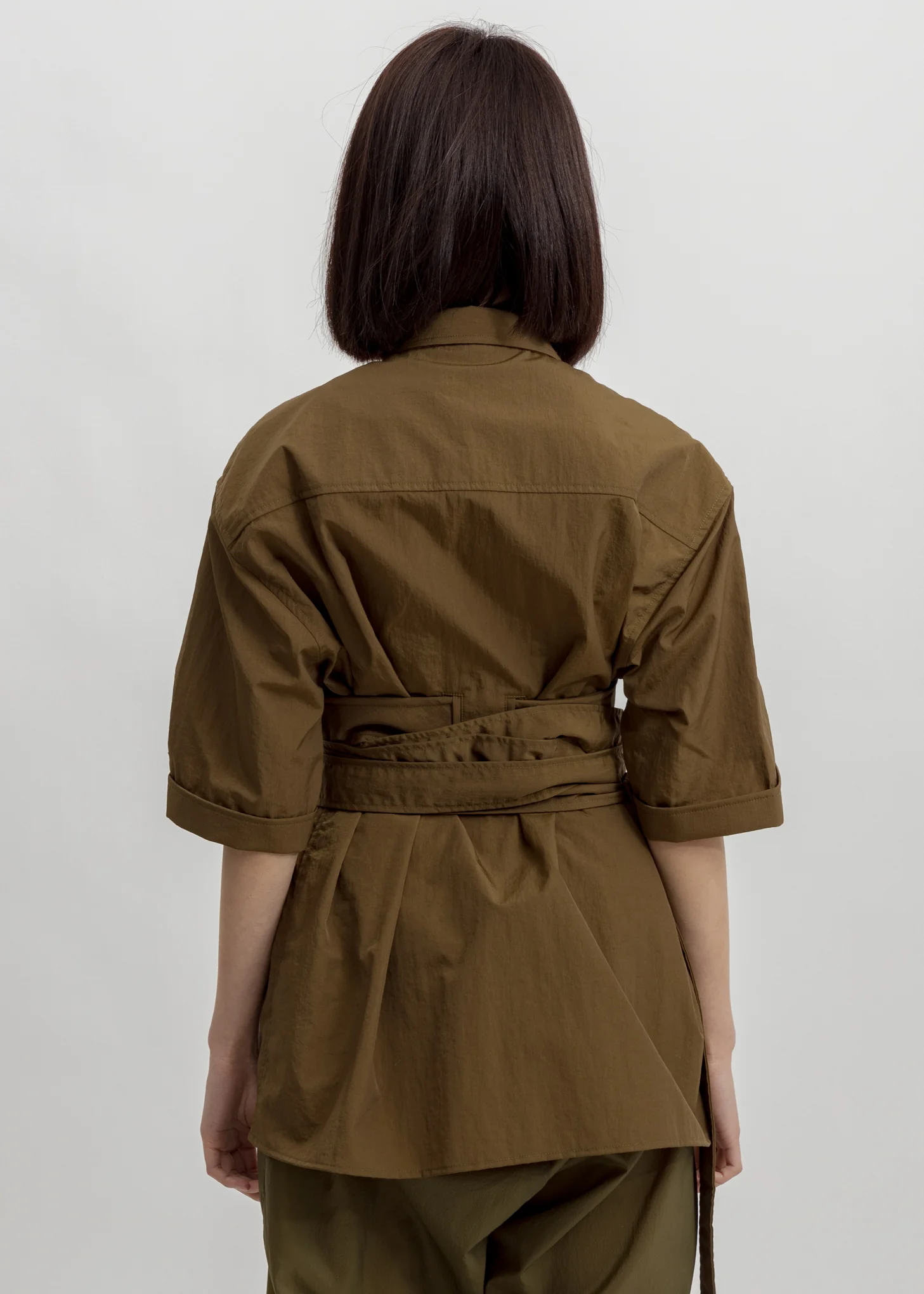 Khaki Shirt Wth Harness Collar And Belt - Image 2