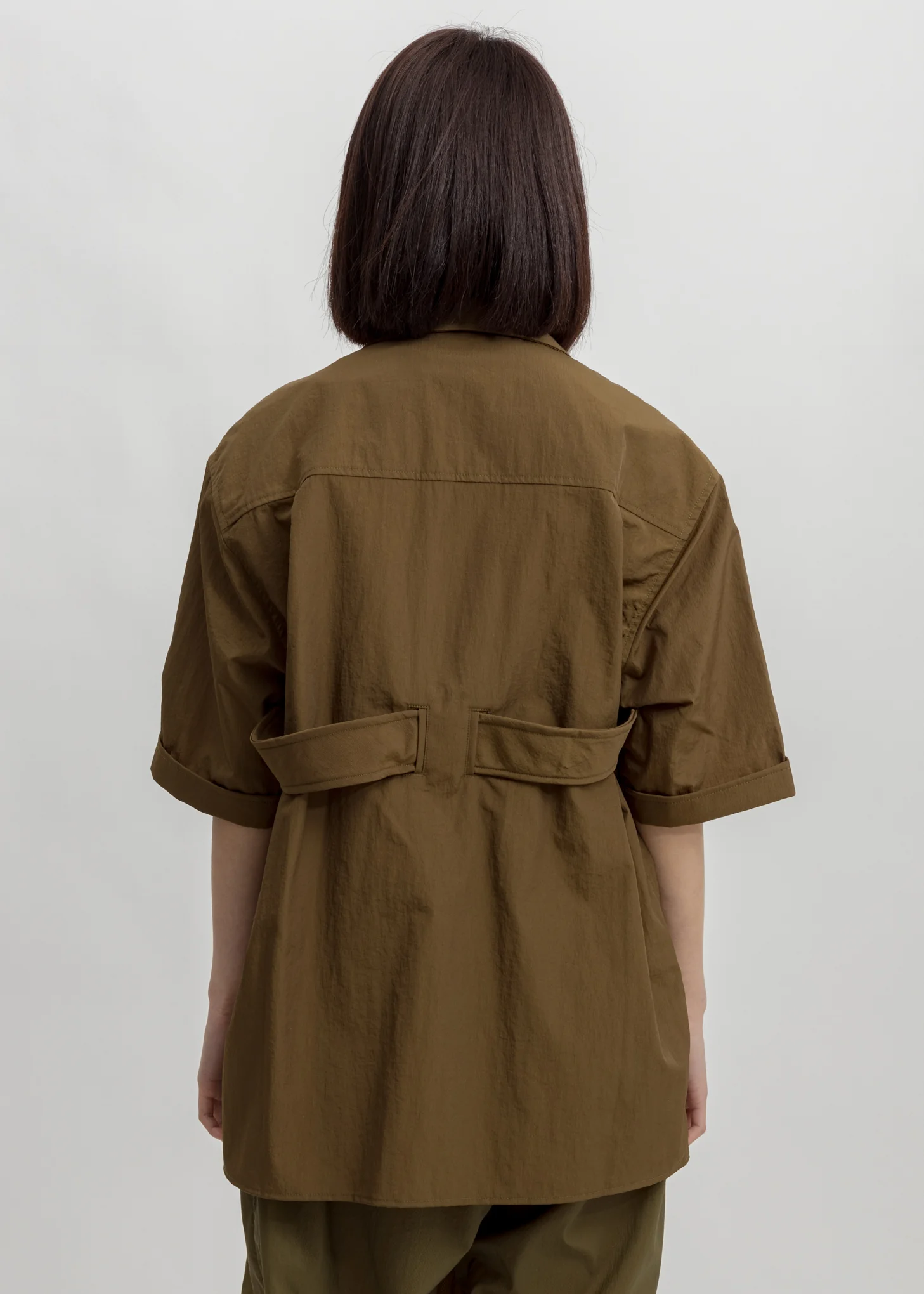 Khaki Shirt Wth Harness Collar And Belt - Image 6
