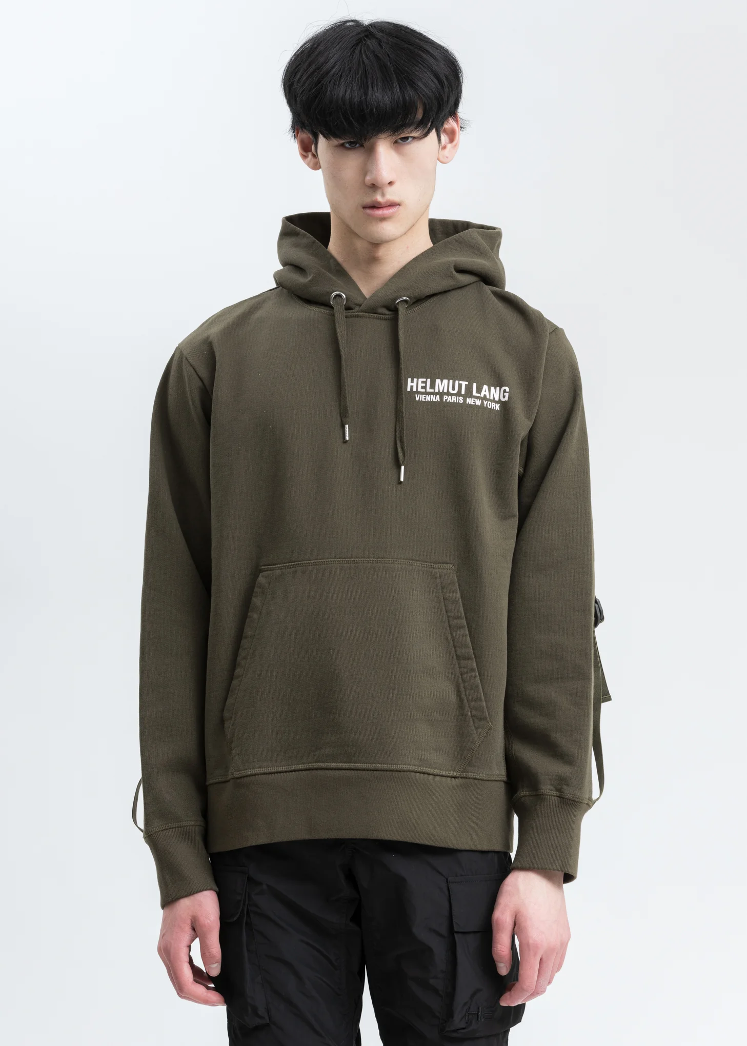 Khaki Sleeve Strap Hoodie