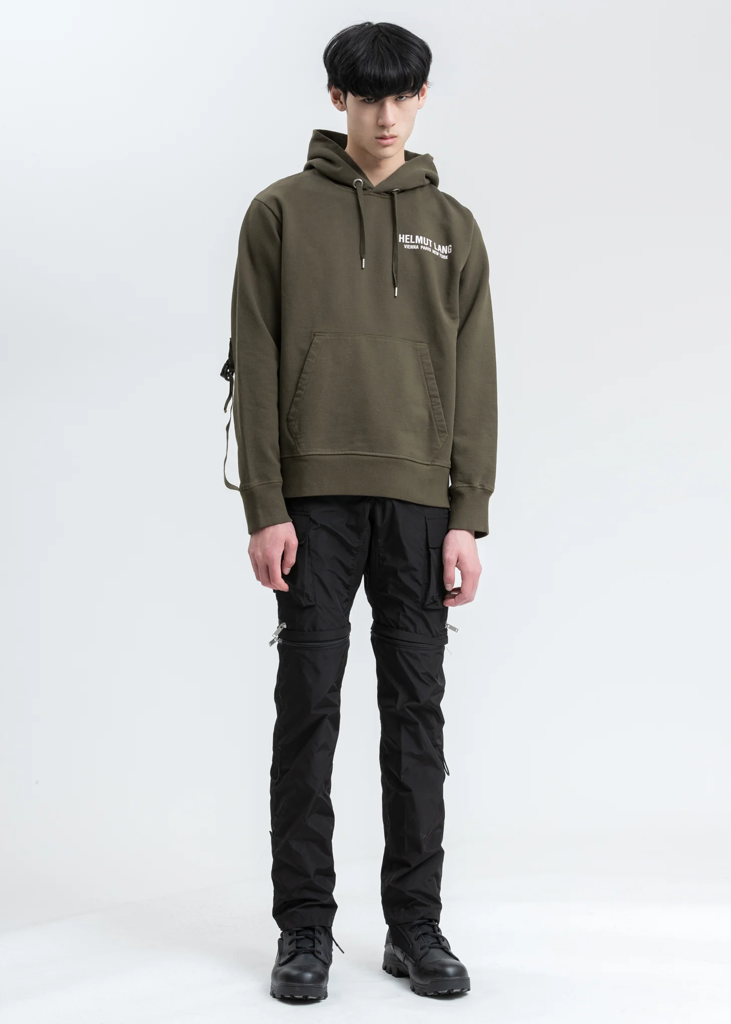 Khaki Sleeve Strap Hoodie - Image 6