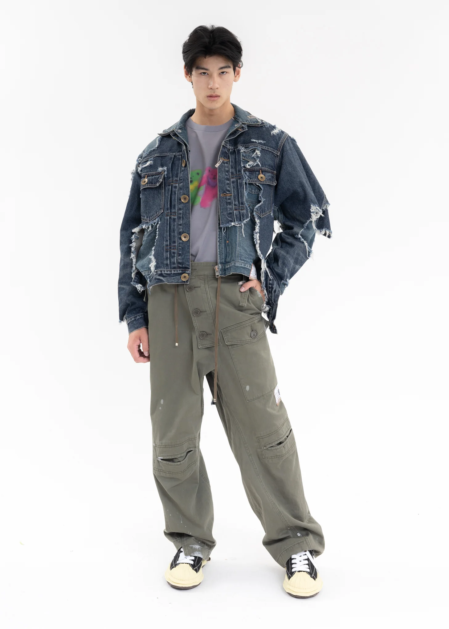 Khaki Slide Piece Military Pants - Image 8