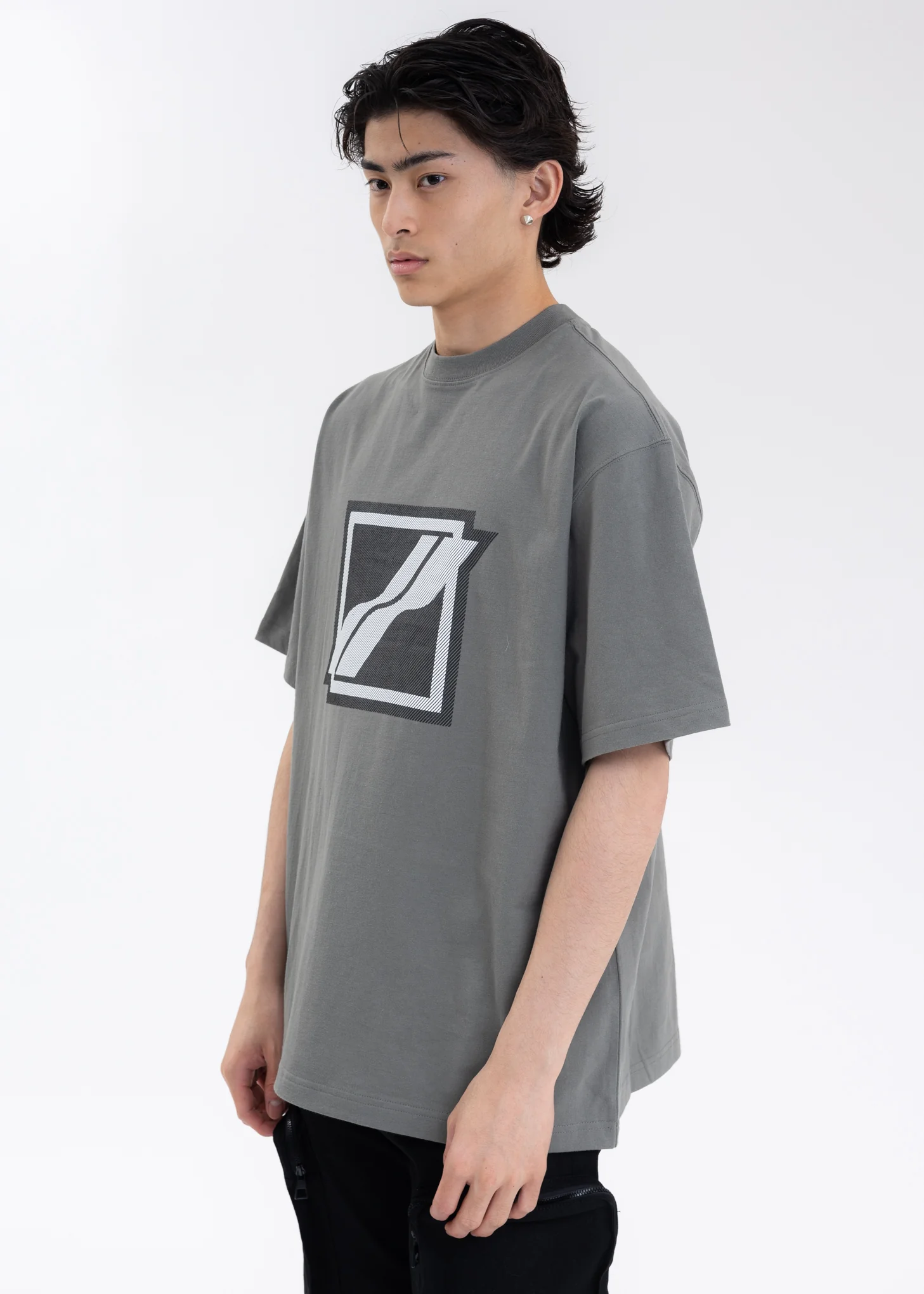KHAKI STRIPE BIG LOGO T-SHIRT - Image 2