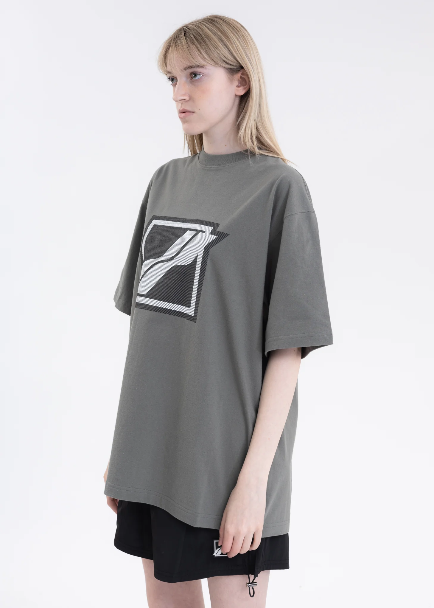KHAKI STRIPE BIG LOGO T-SHIRT - Image 2