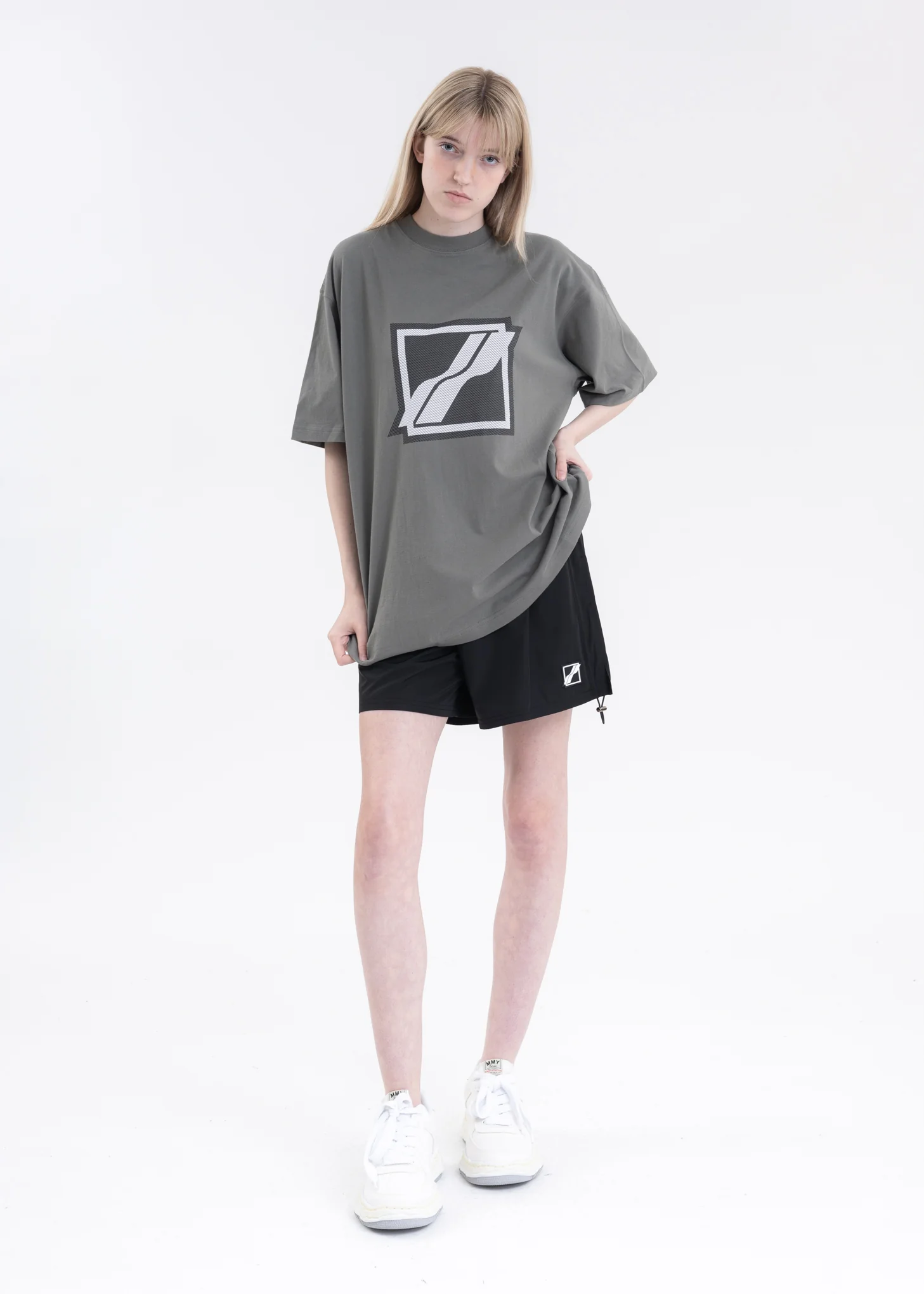 KHAKI STRIPE BIG LOGO T-SHIRT - Image 5