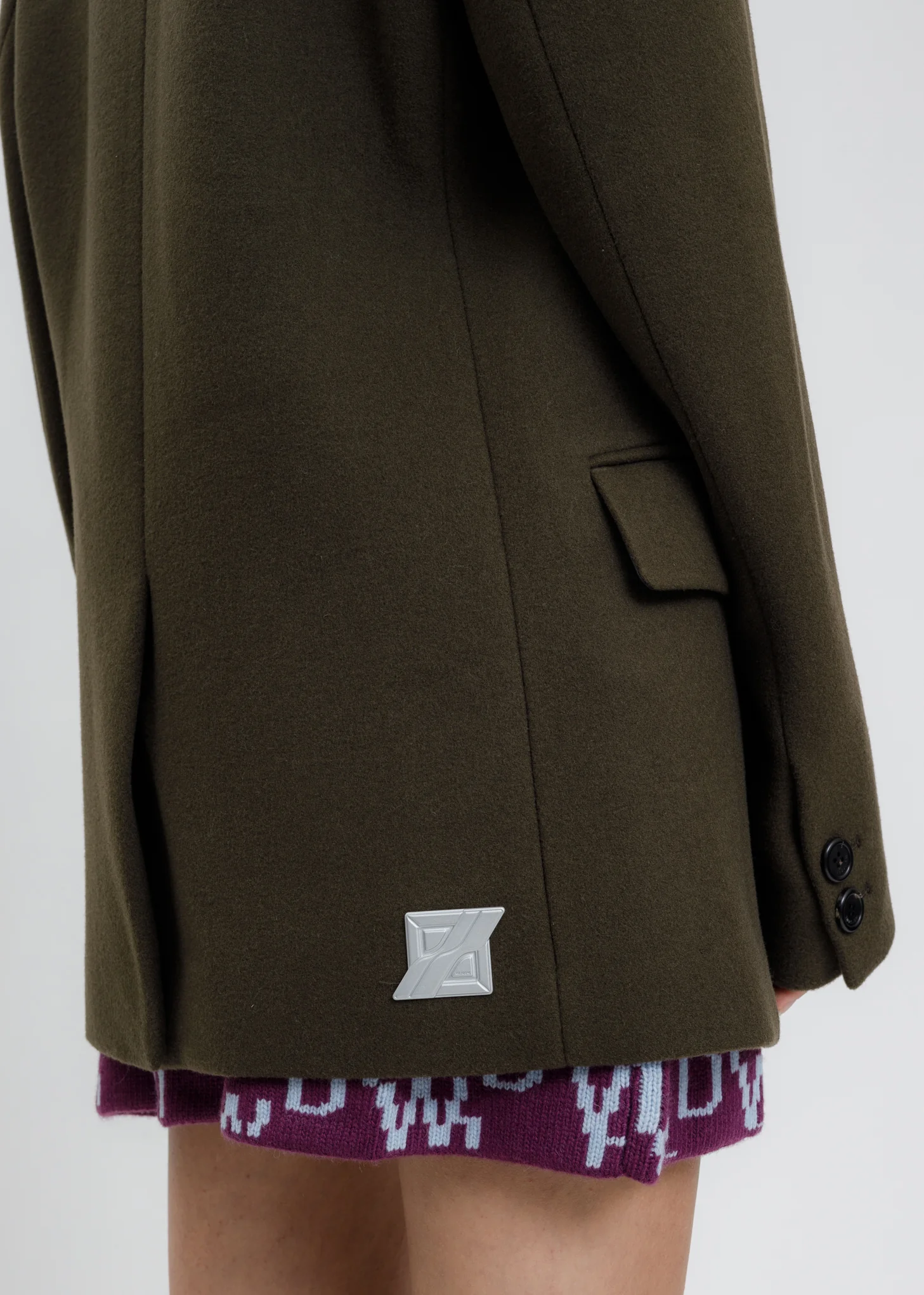 Khaki Three Button Suit Jacket - Image 2