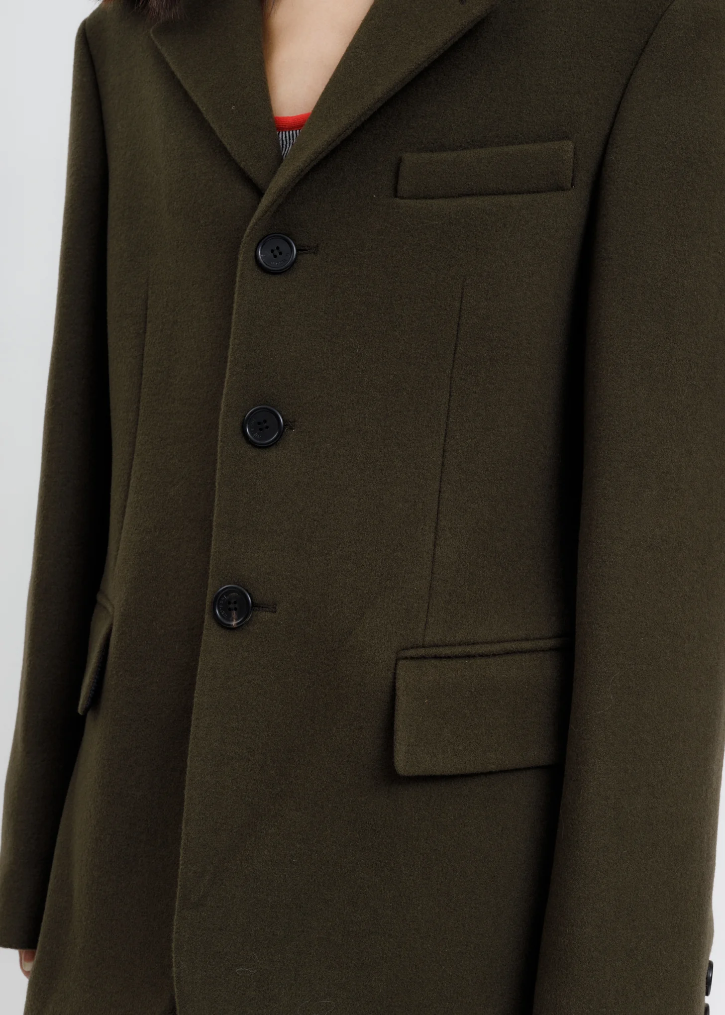 Khaki Three Button Suit Jacket - Image 5