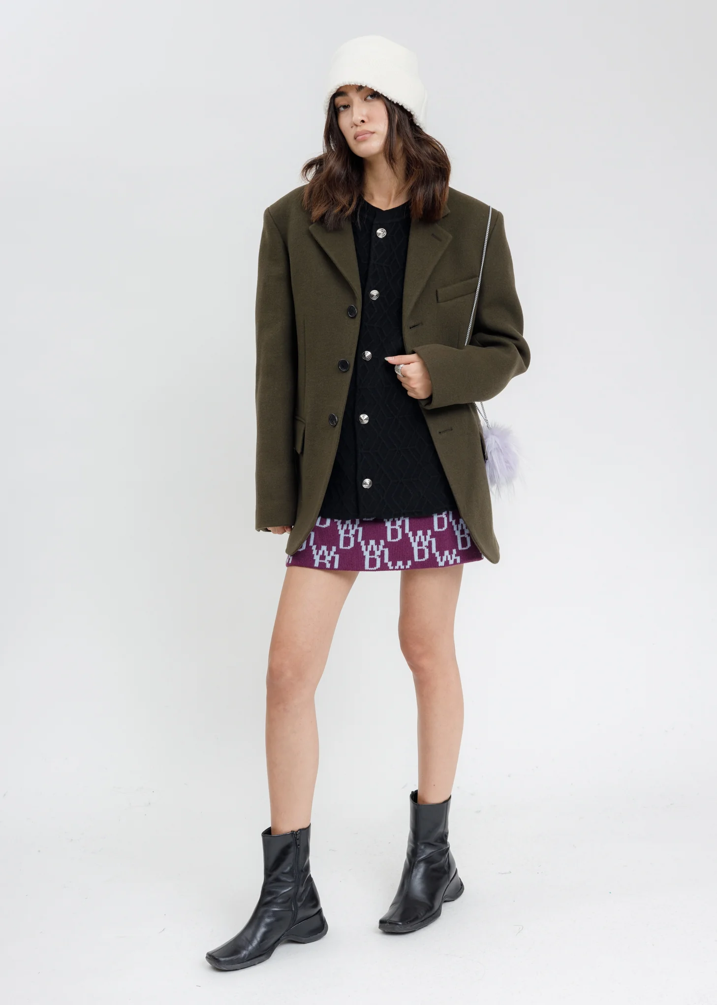 Khaki Three Button Suit Jacket - Image 8