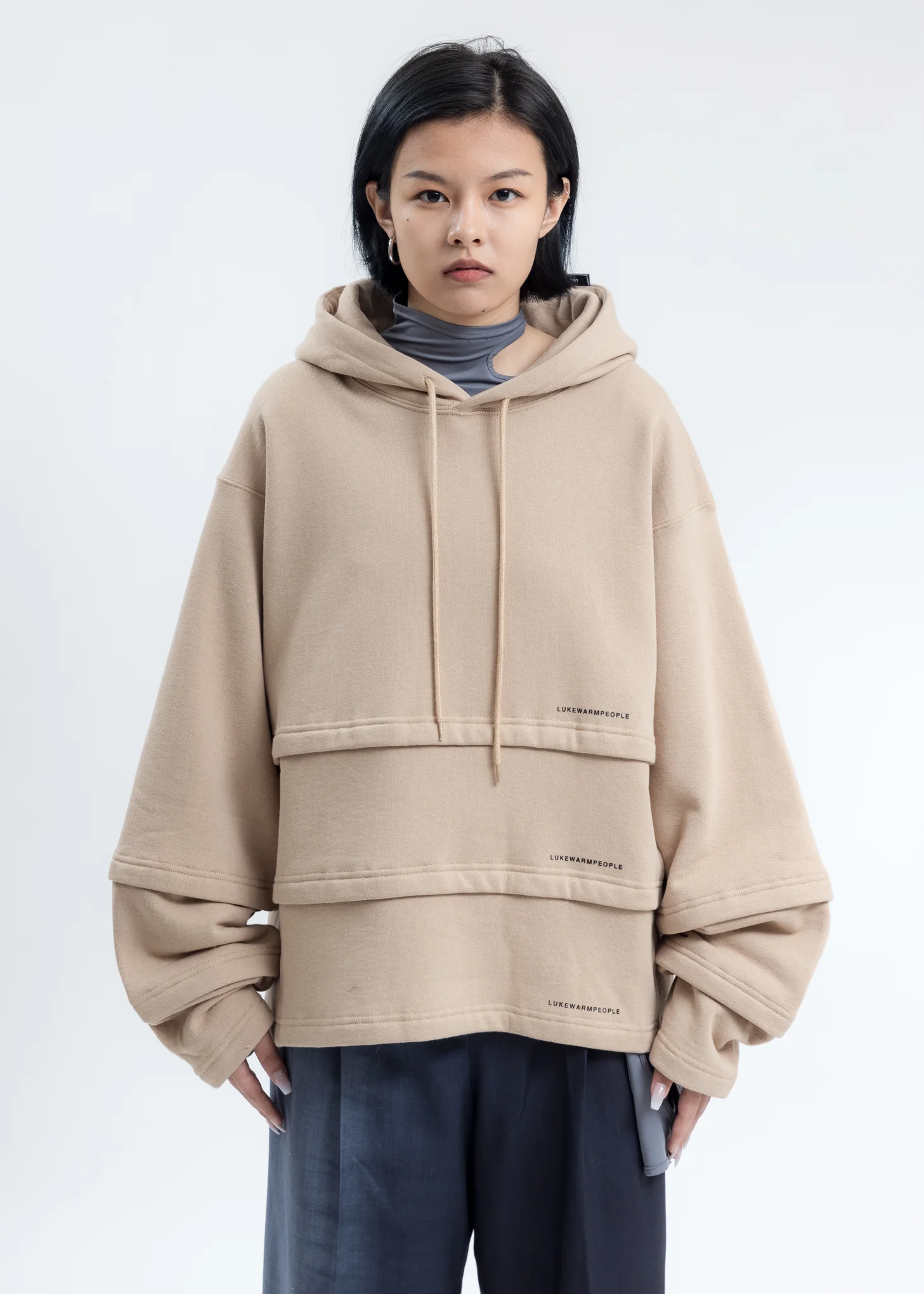 Khaki Triple Layer Hoodies