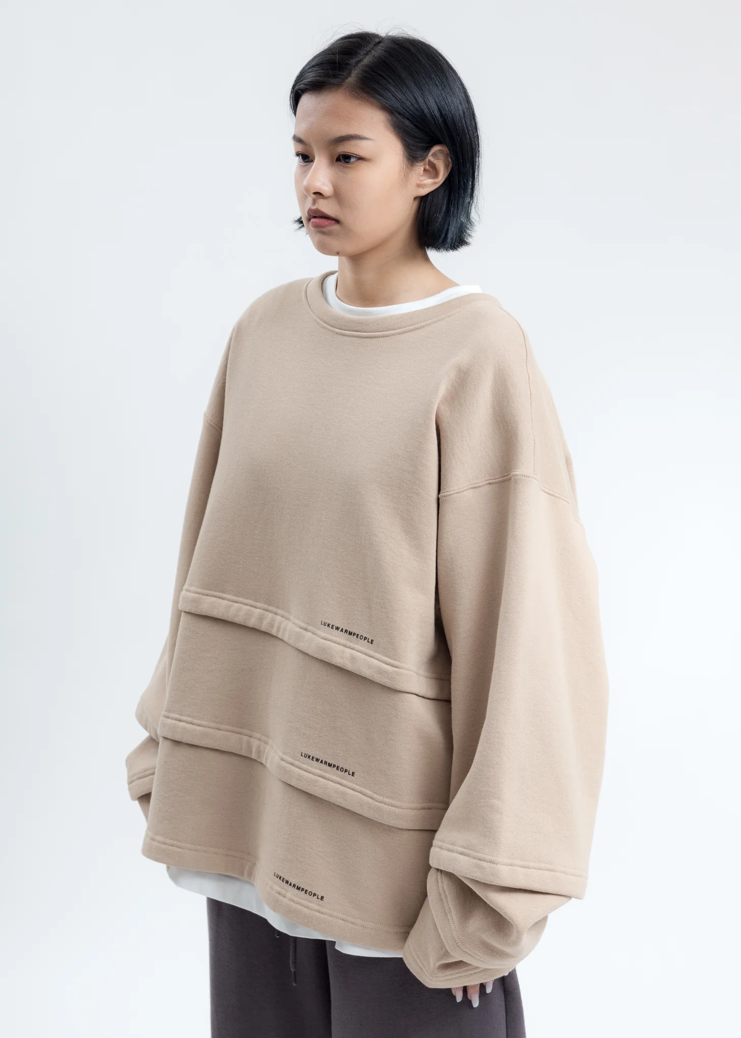 Khaki Triple Layer Sweatshirt - Image 2