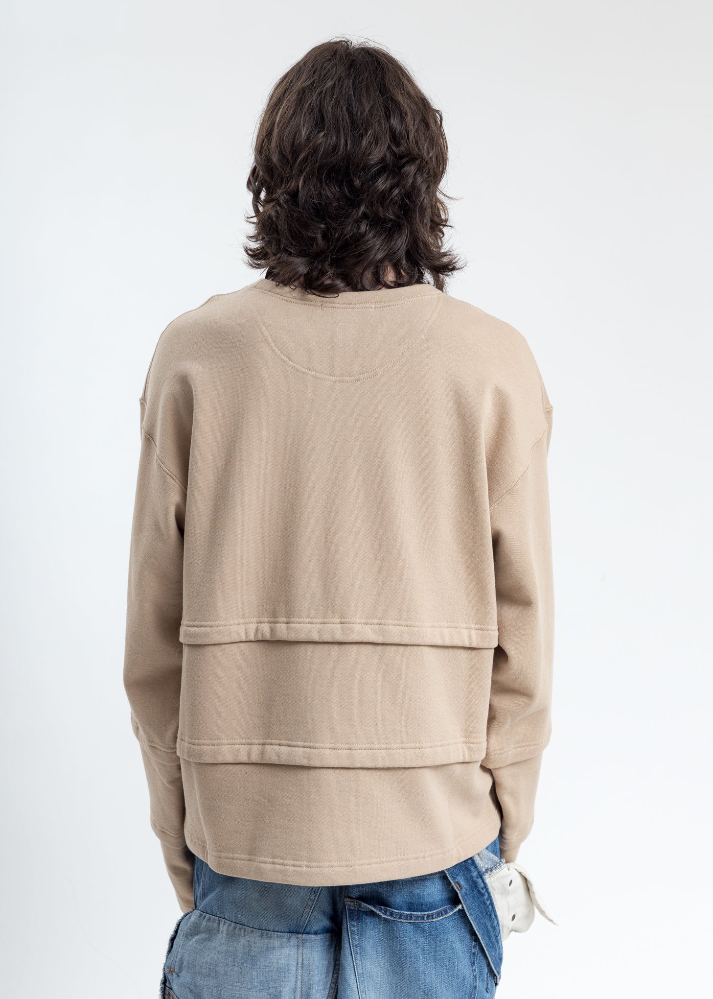 Khaki Triple Layer Sweatshirt - Image 4