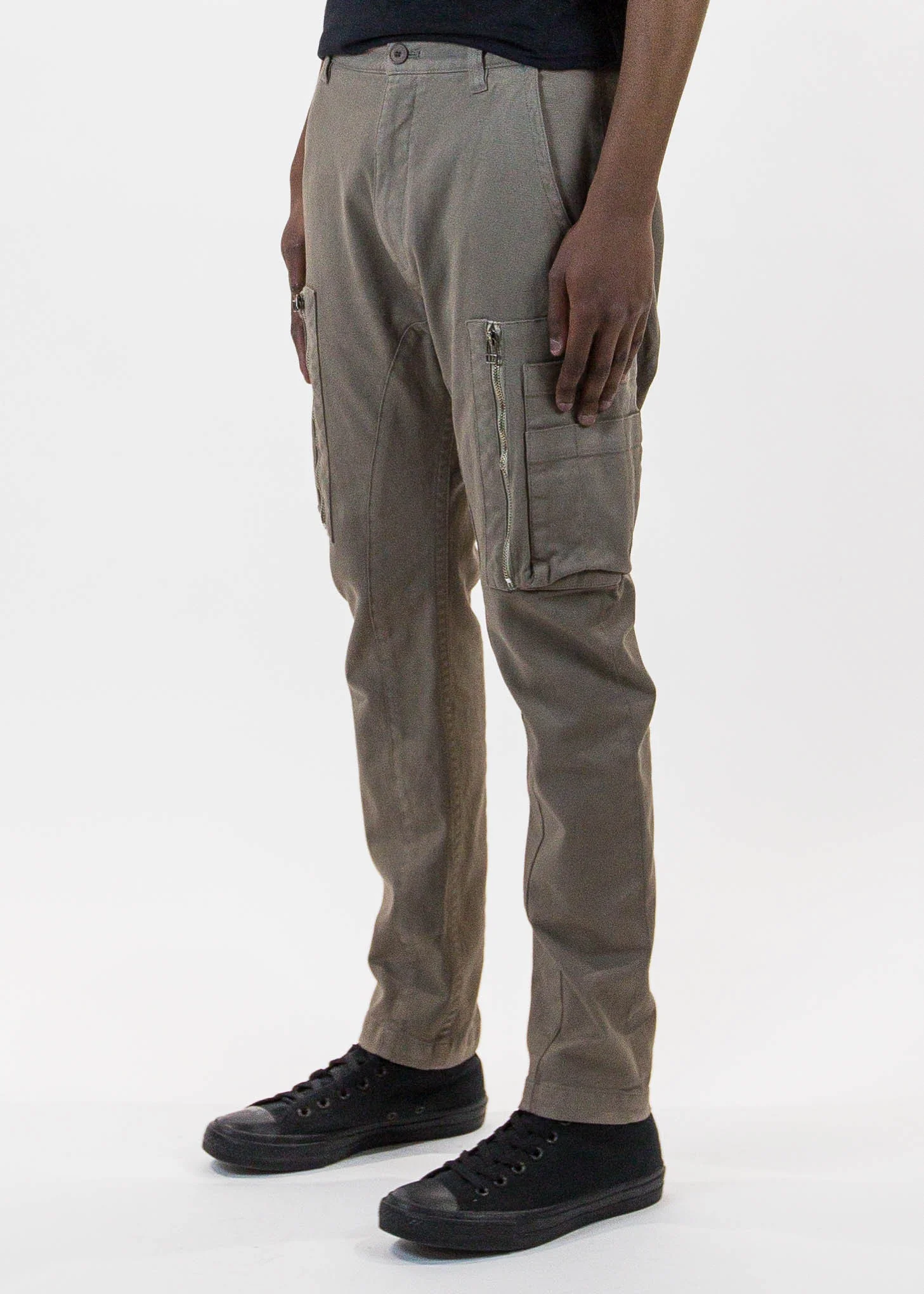 Khaki Utility Cargo Pants - Image 3