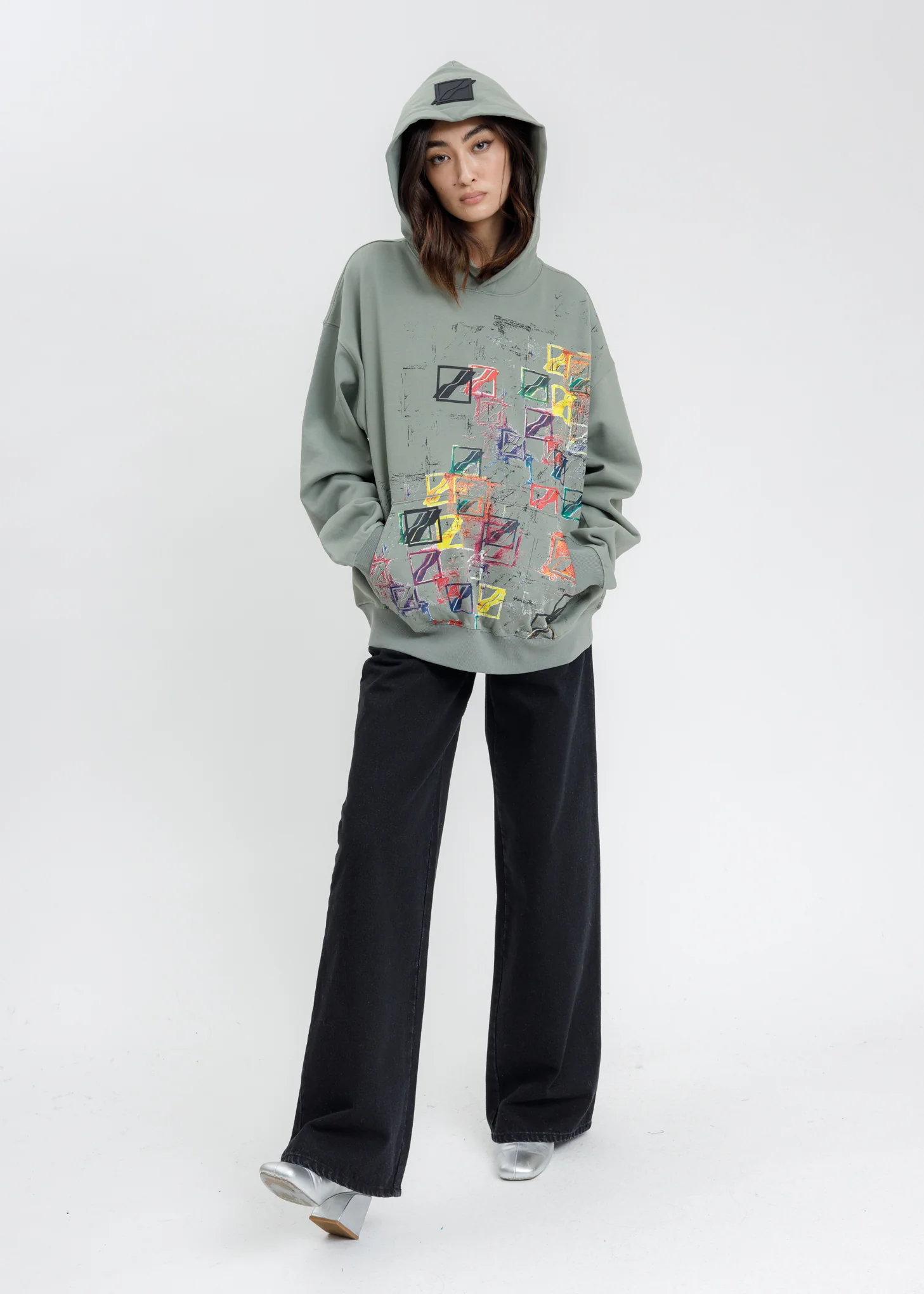 Khaki WE11DONE All Over  Hoodie - Image 7