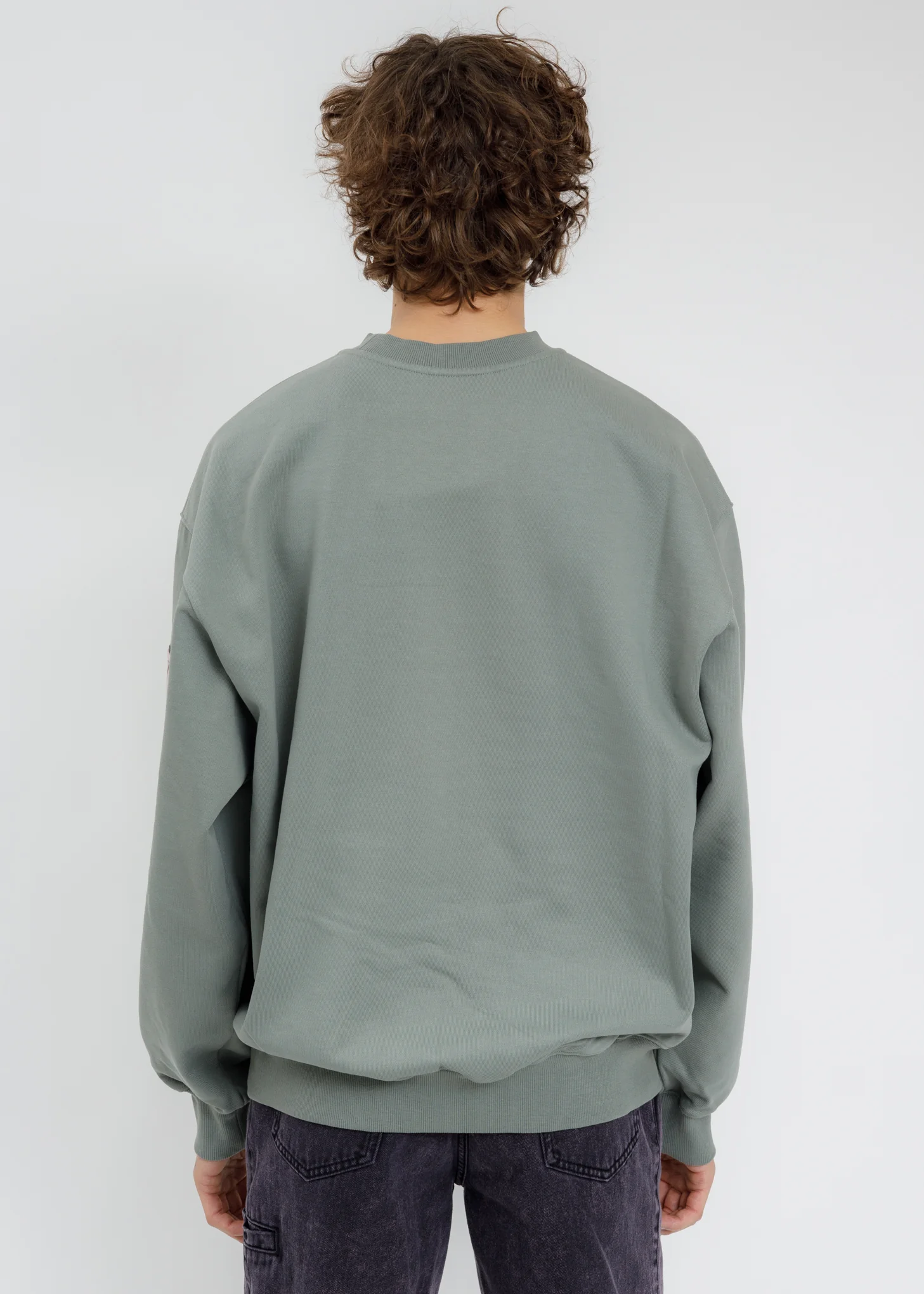 Khaki WE11DONE Big Logo Arm Sweatshirt - Image 4