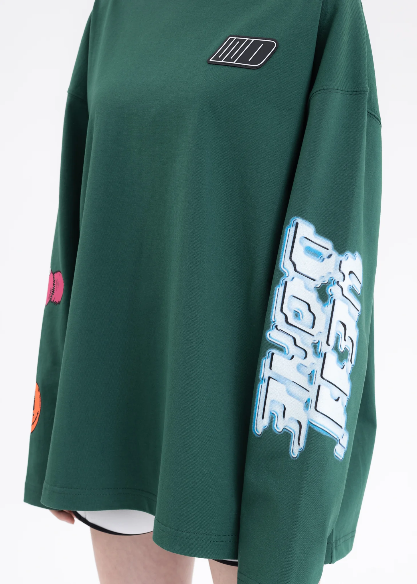 KHAKI WE11DONE CHARACTER LOGO LONG-SLEEVED T-SHIRT - Image 5