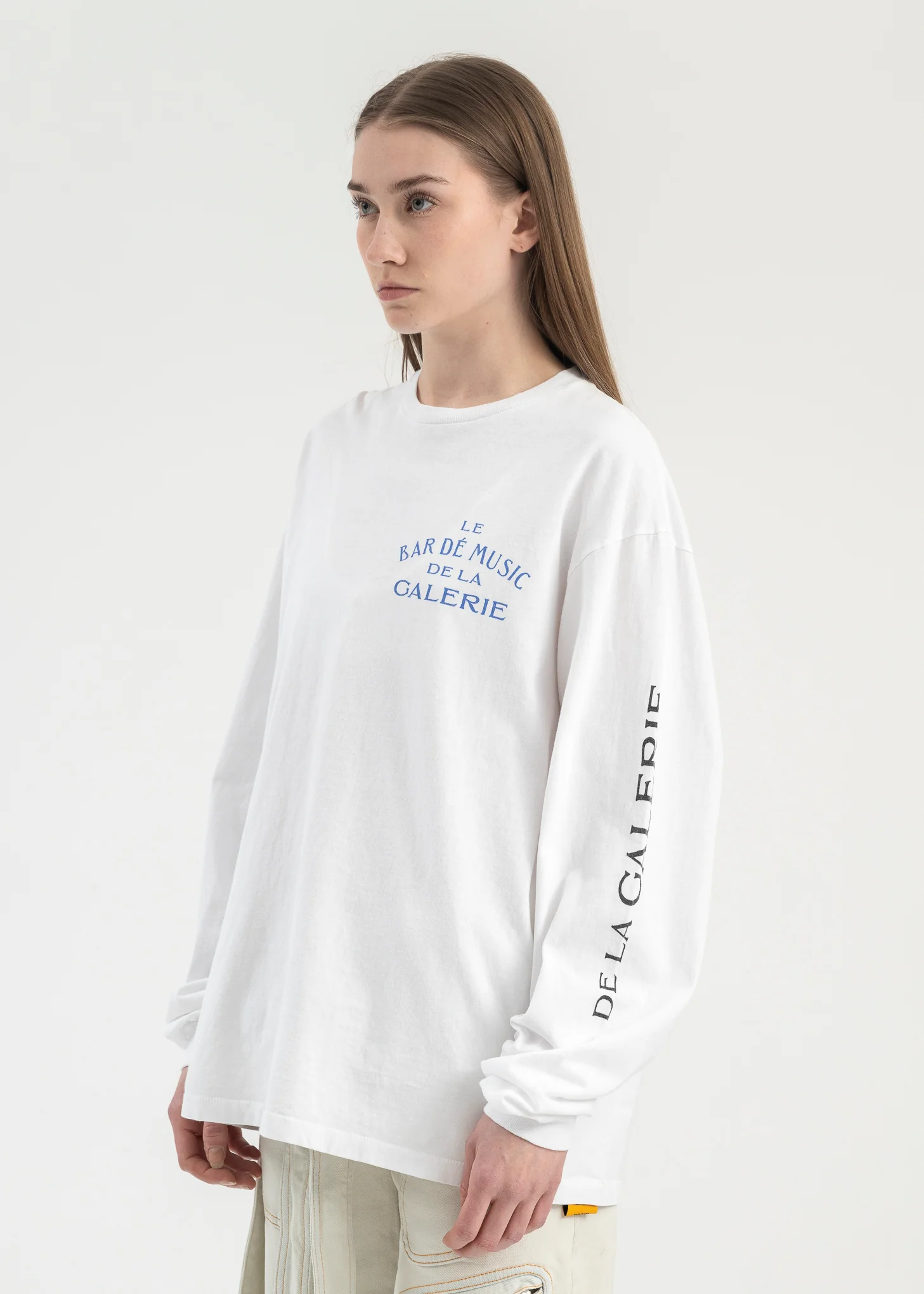 Le Bar Shop White LS Tee - Image 3