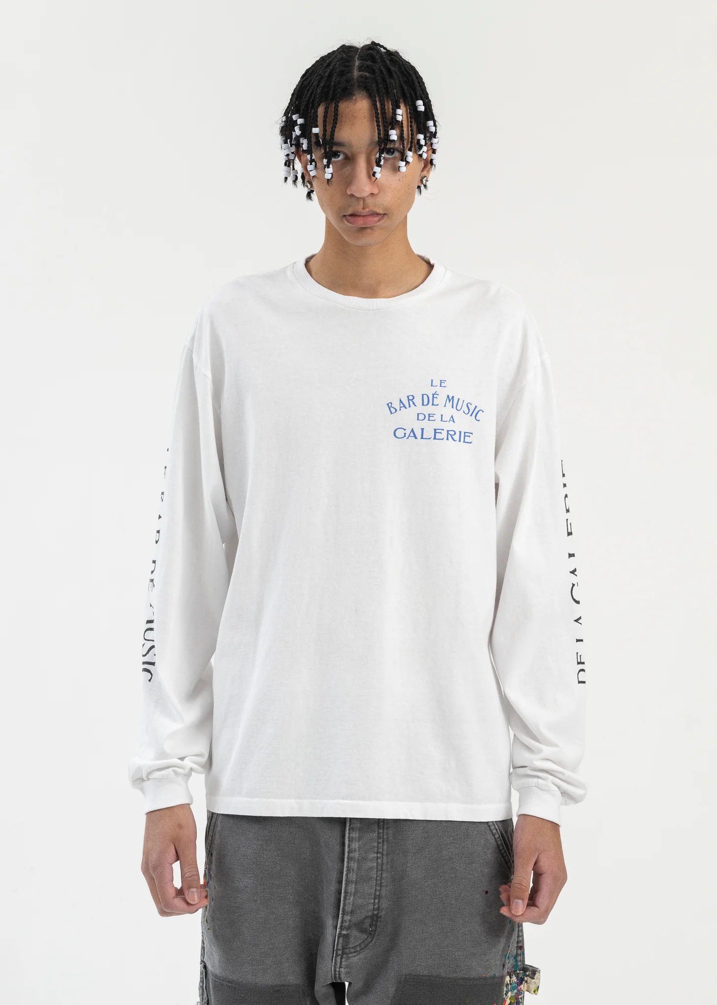 Le Bar Shop White LS Tee