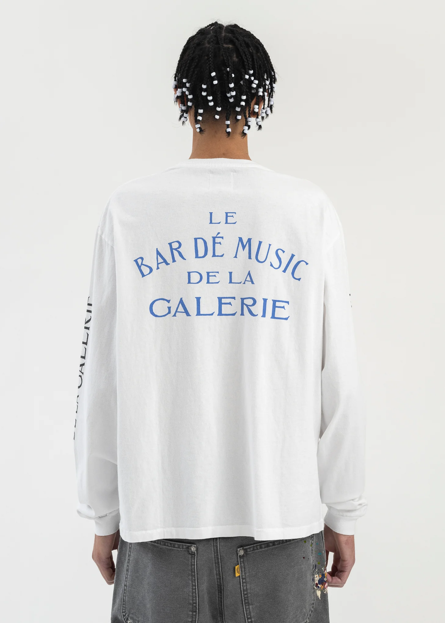Le Bar Shop White LS Tee - Image 2