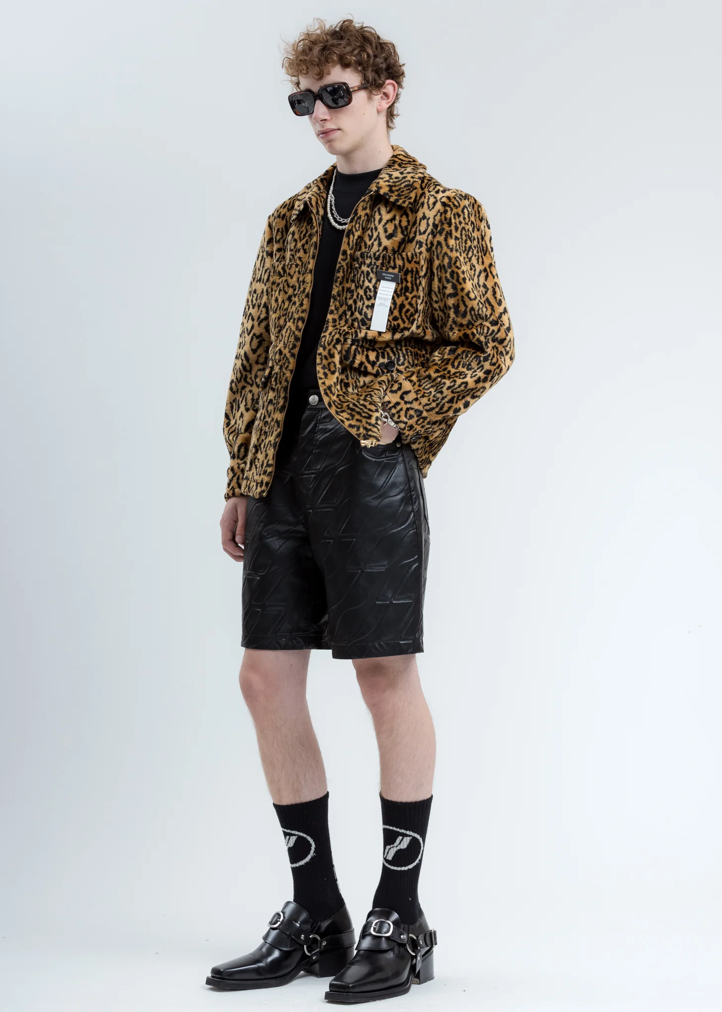 Yellow Leopard Faux Fur Zip Up Jacket - Image 6