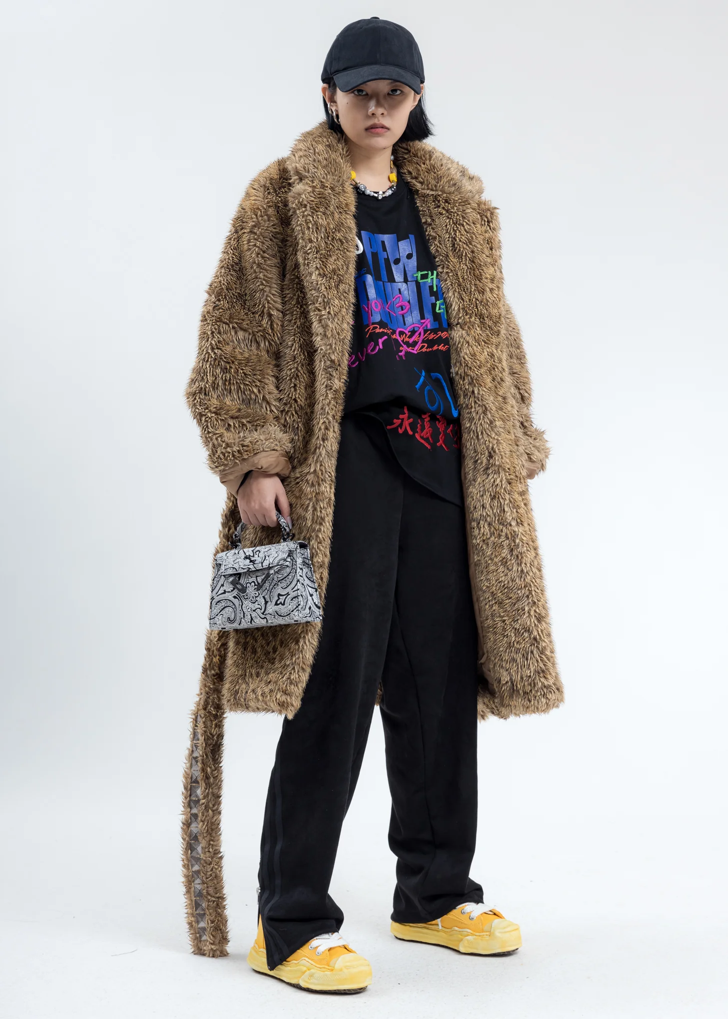 Leopard Spike Fur Long Coat - Image 6