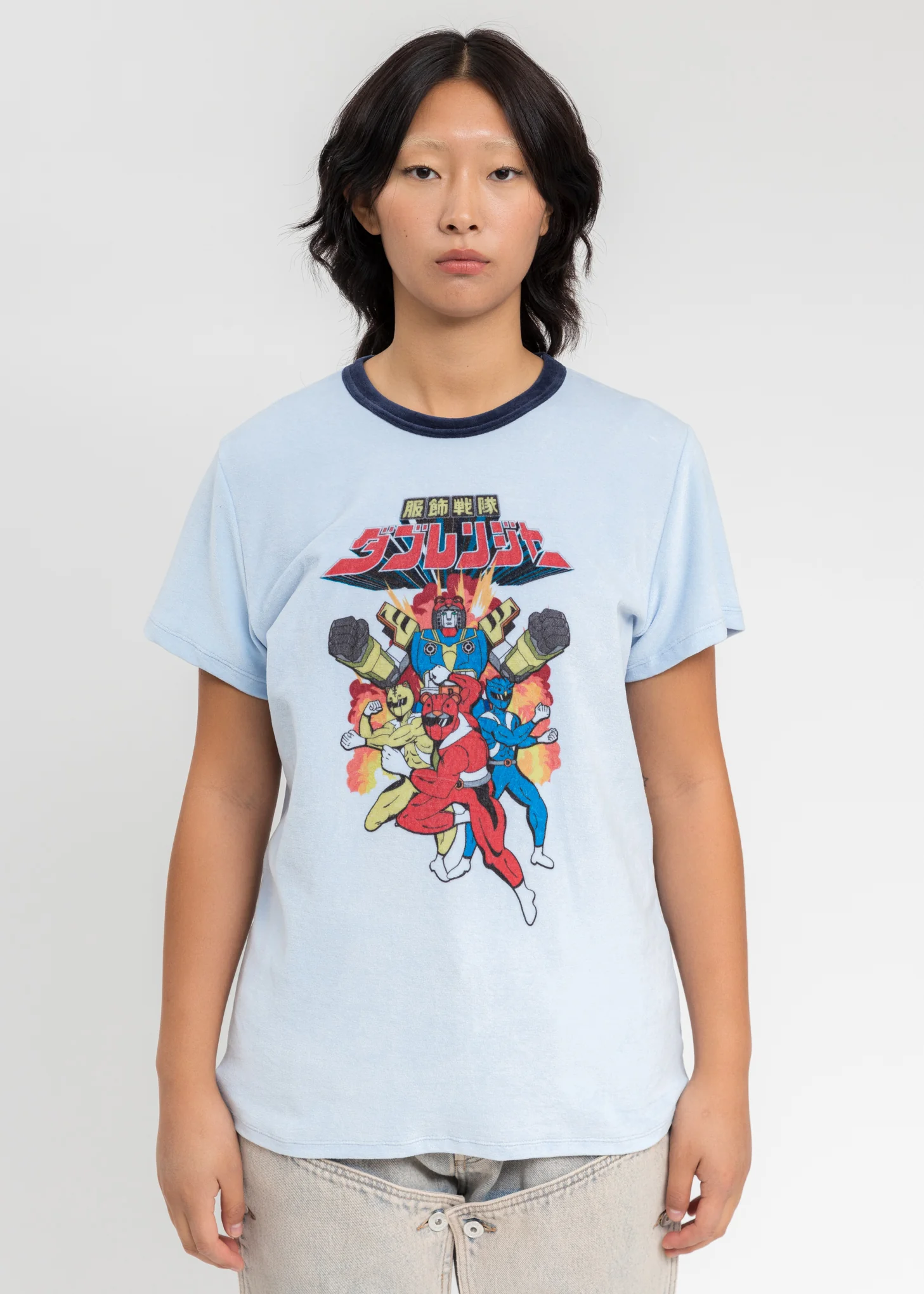 Light Blue Character Velour T-Shirt