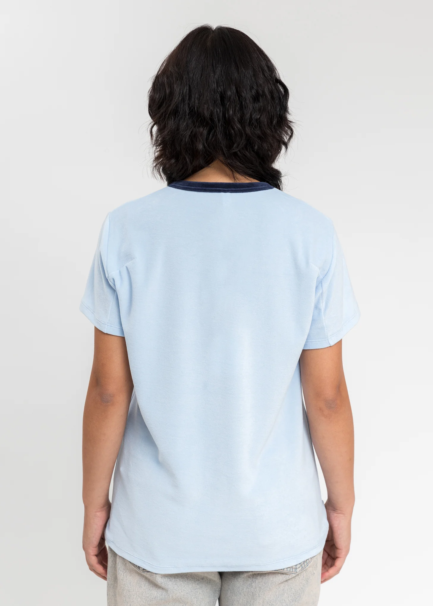 Light Blue Character Velour T-Shirt - Image 4
