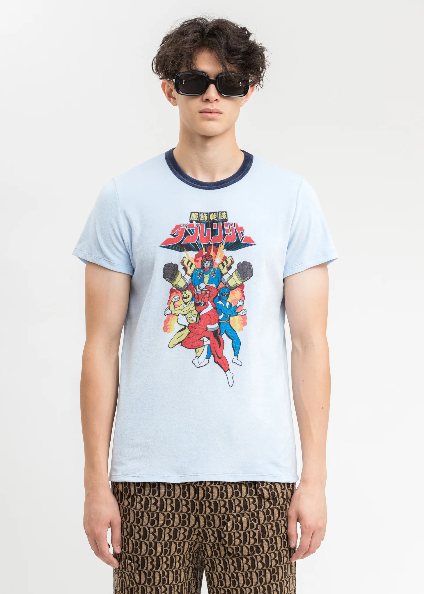 Light Blue Character Velour T-Shirt
