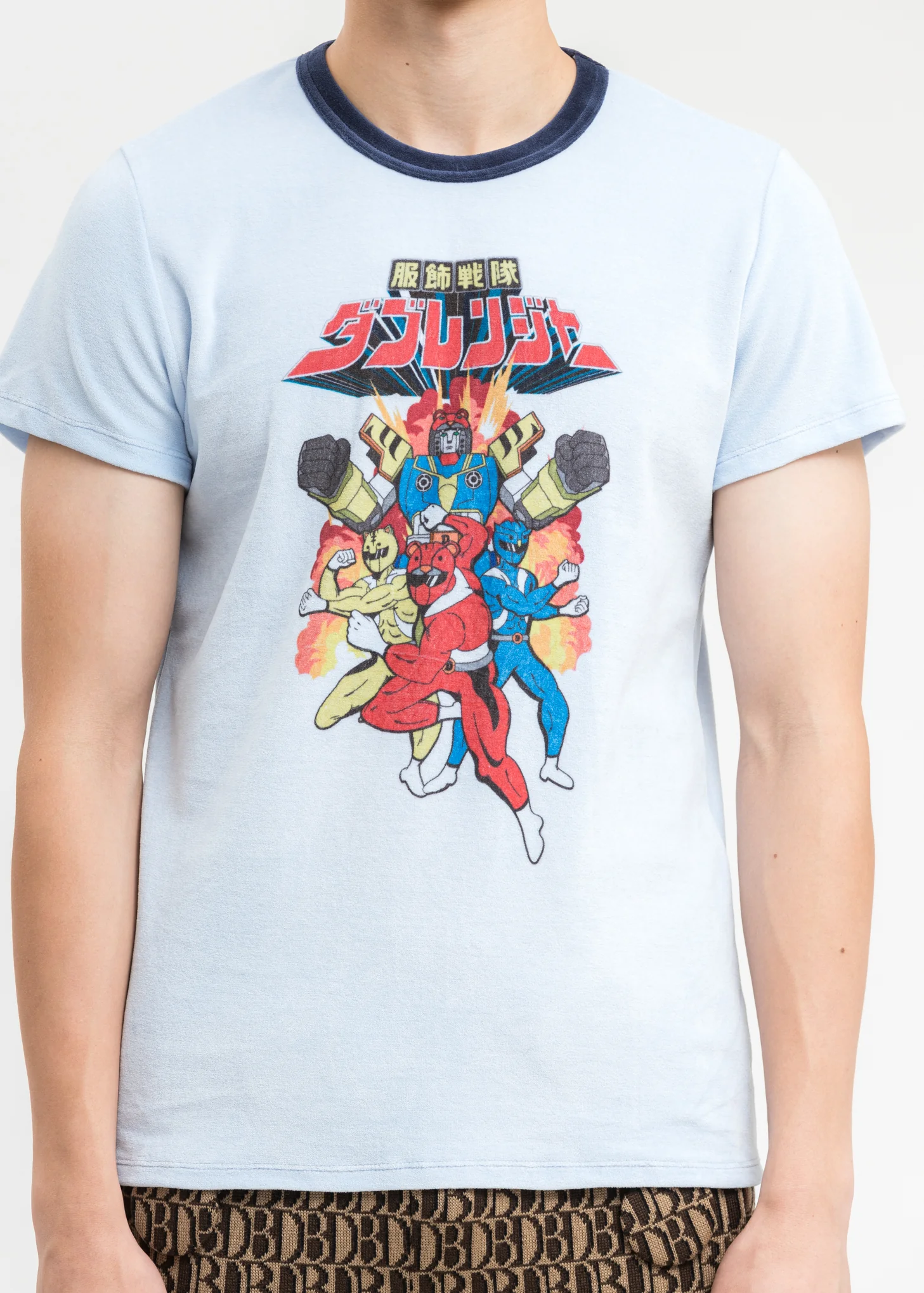 Light Blue Character Velour T-Shirt - Image 2
