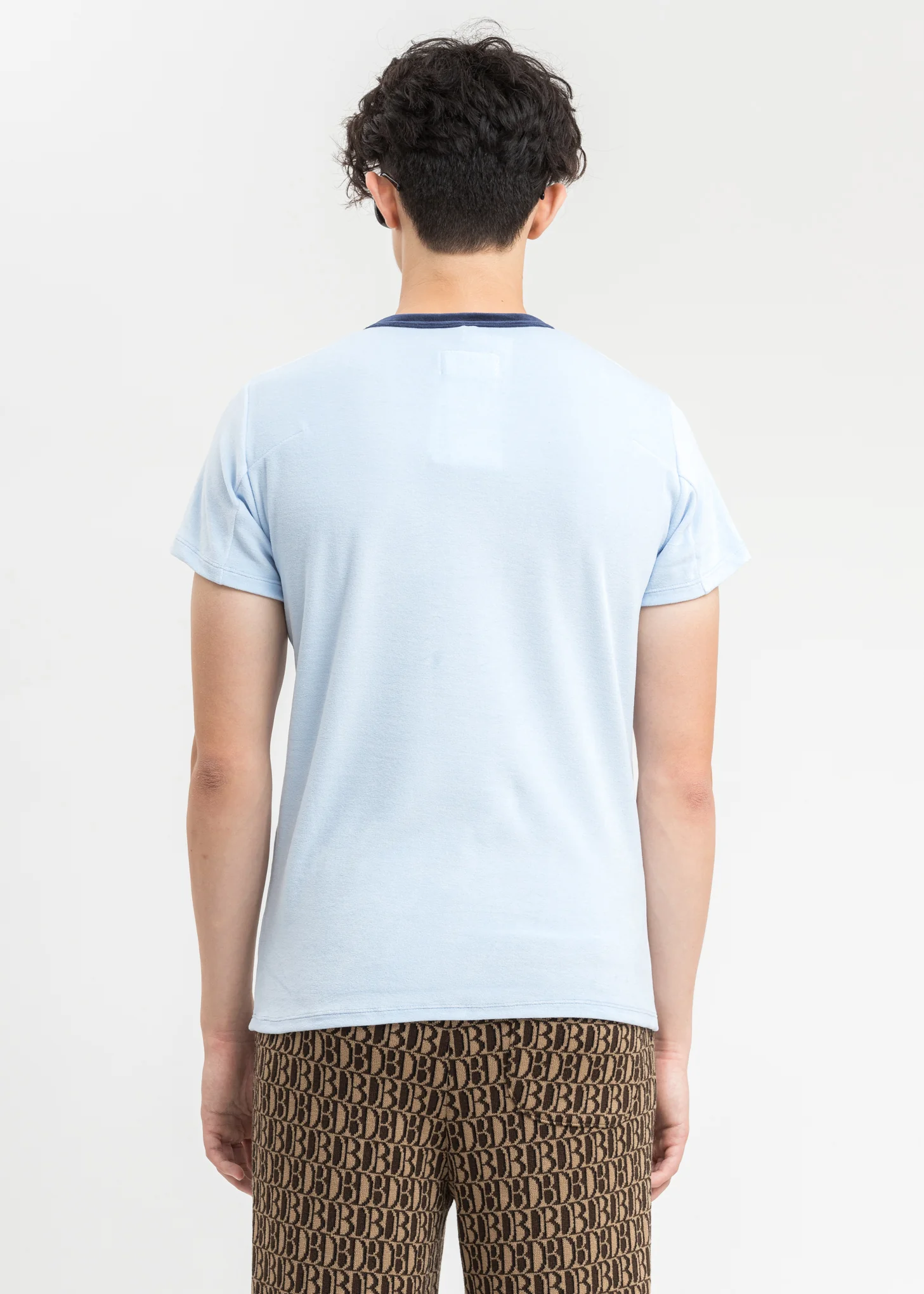 Light Blue Character Velour T-Shirt - Image 4