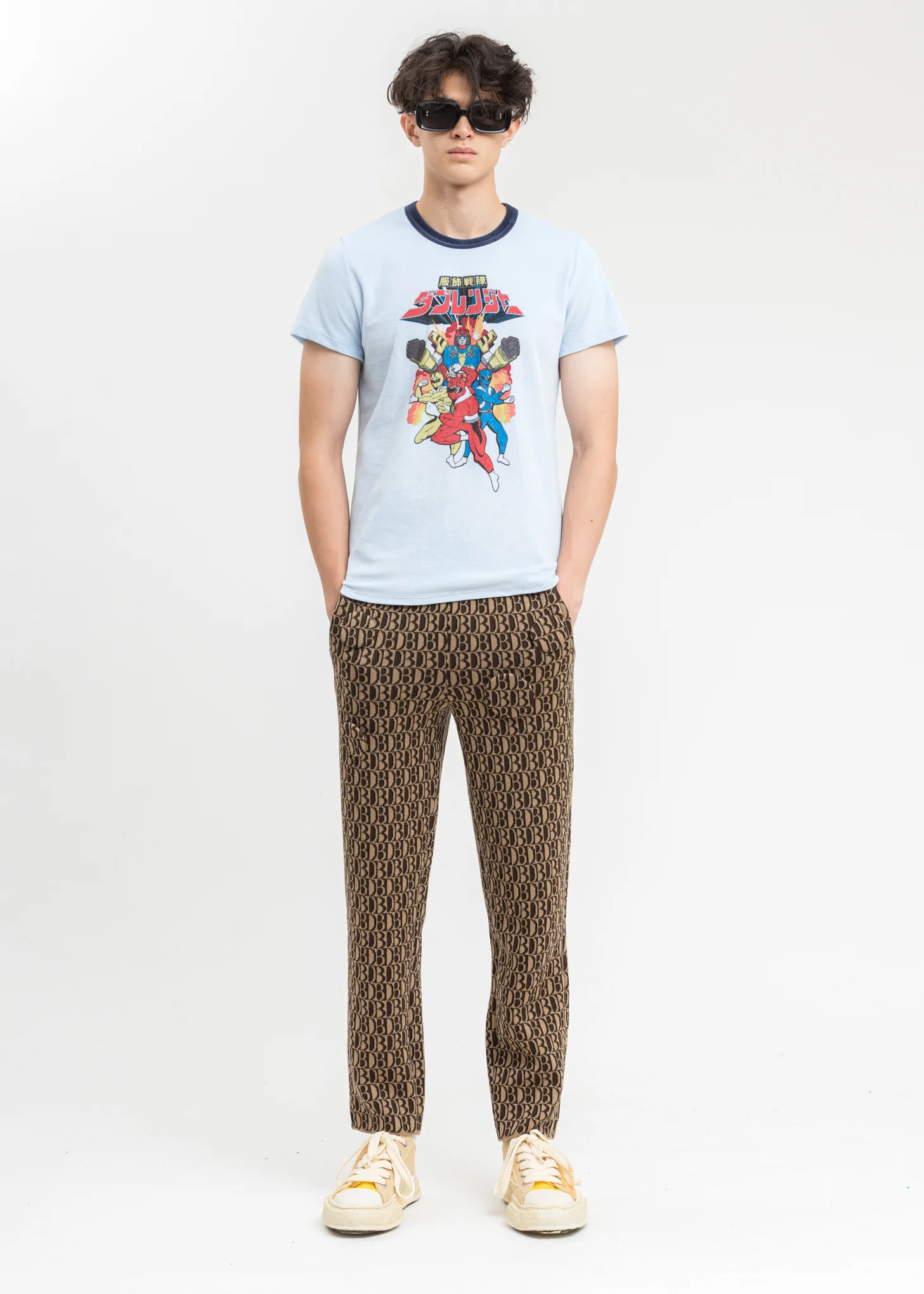 Light Blue Character Velour T-Shirt - Image 5