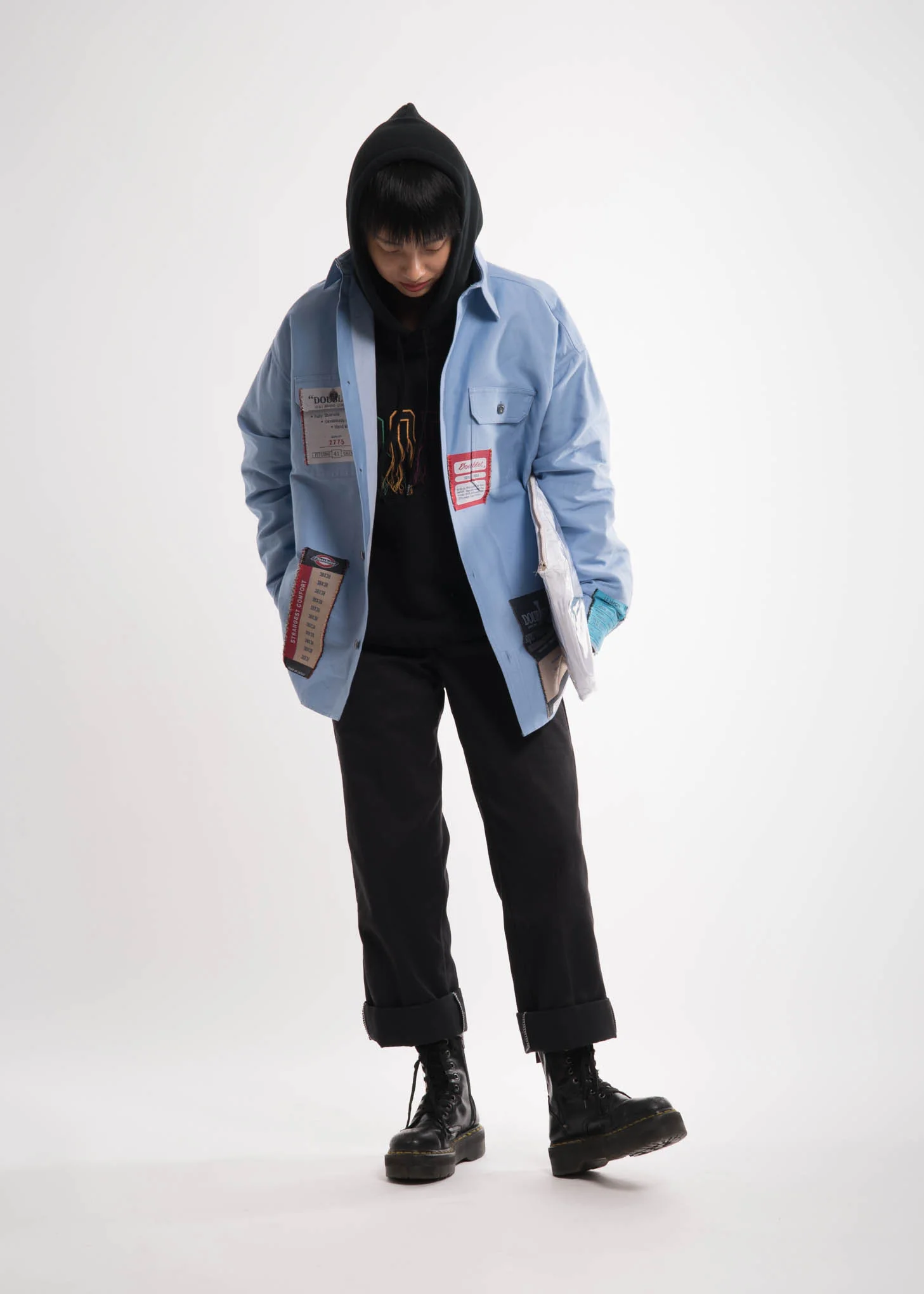 Light Blue Deadstock Jacquard Shirt - Image 5