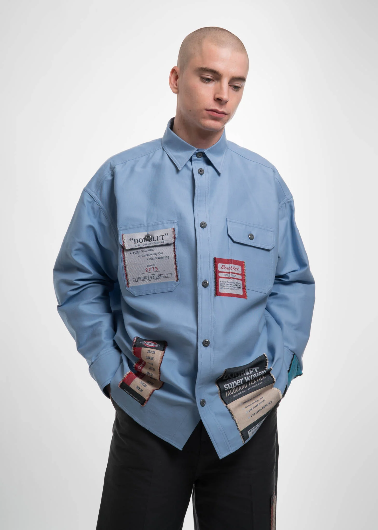 Light Blue Deadstock Jacquard Shirt