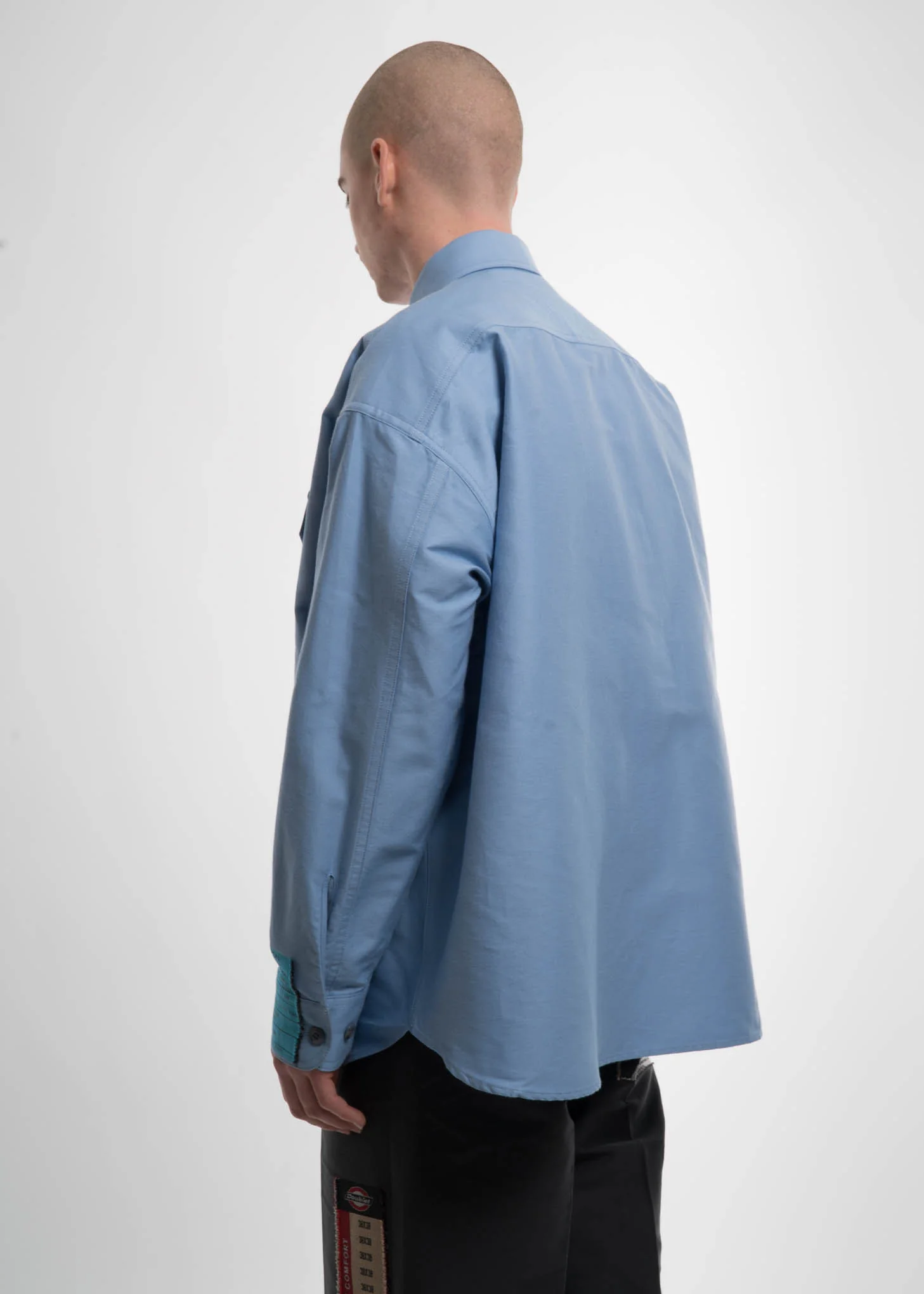 Light Blue Deadstock Jacquard Shirt - Image 4