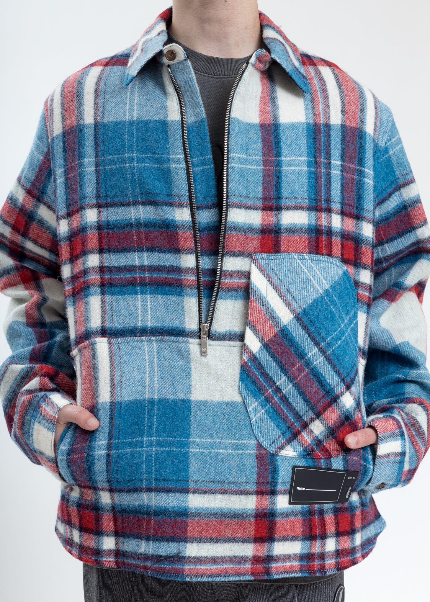 Light Blue WD English Check Anorak - Image 2