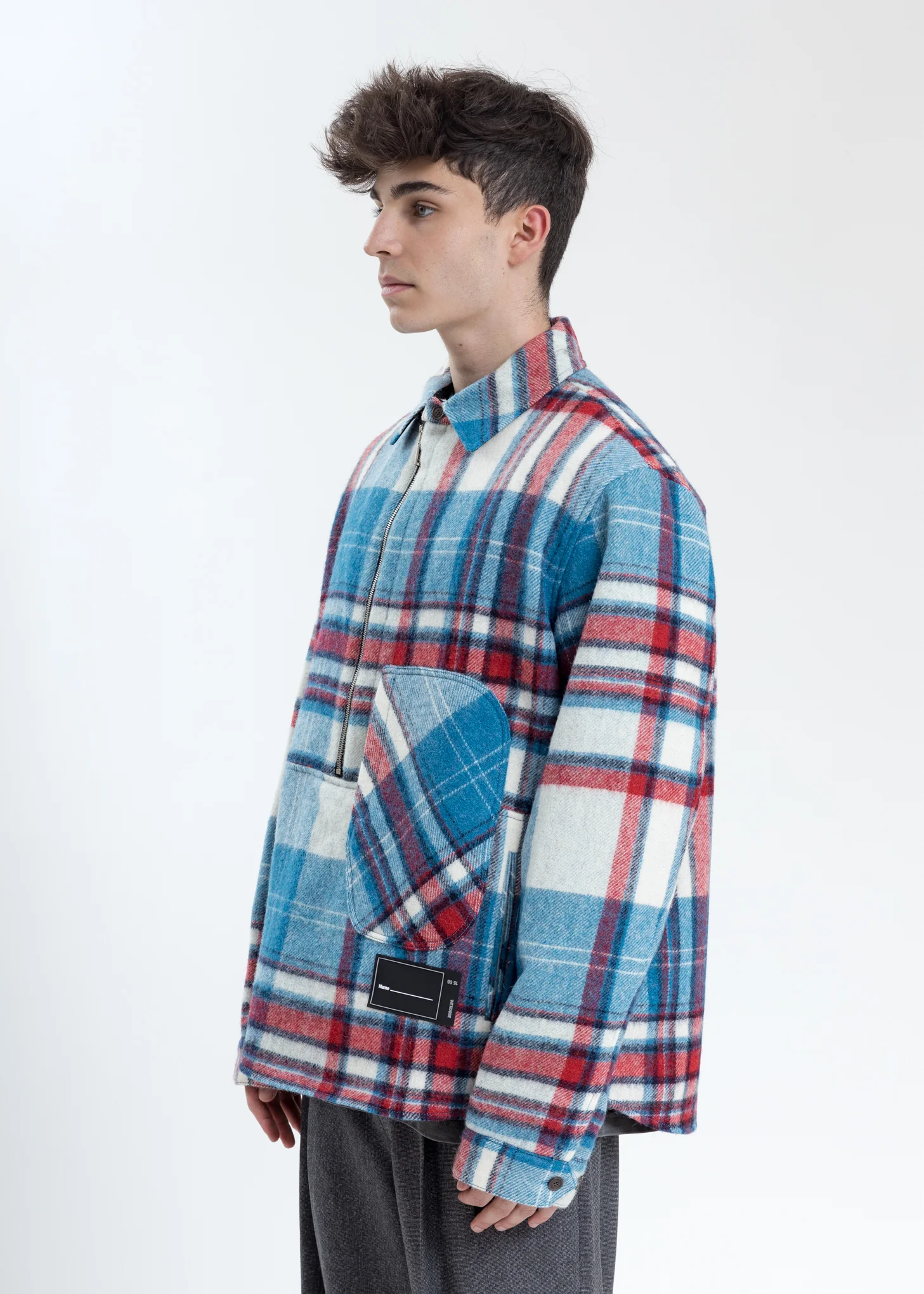 Light Blue WD English Check Anorak - Image 4