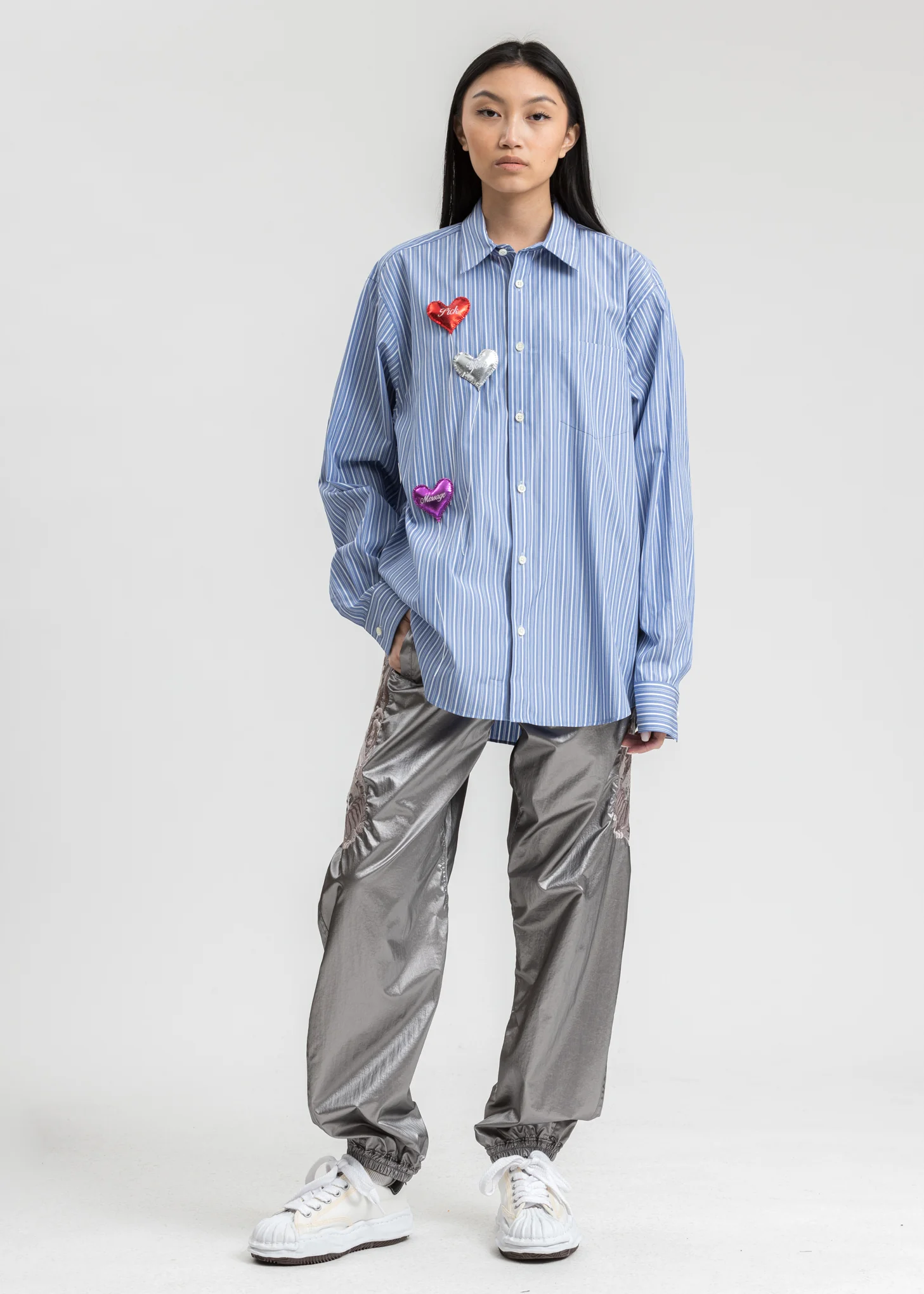 Light Blue Happy Balloons Stripe Shirt - Image 5