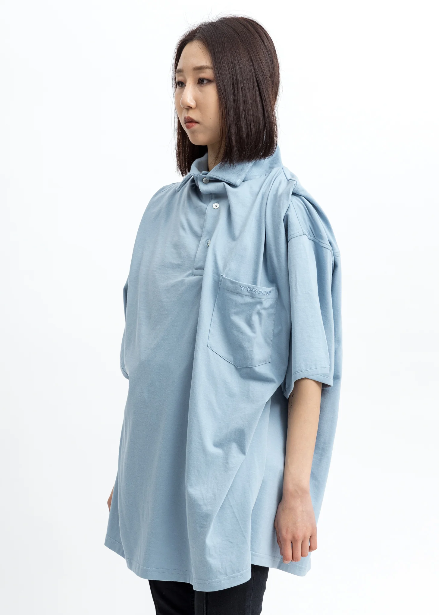 Light Blue Infinity Polo Shirt - Image 2