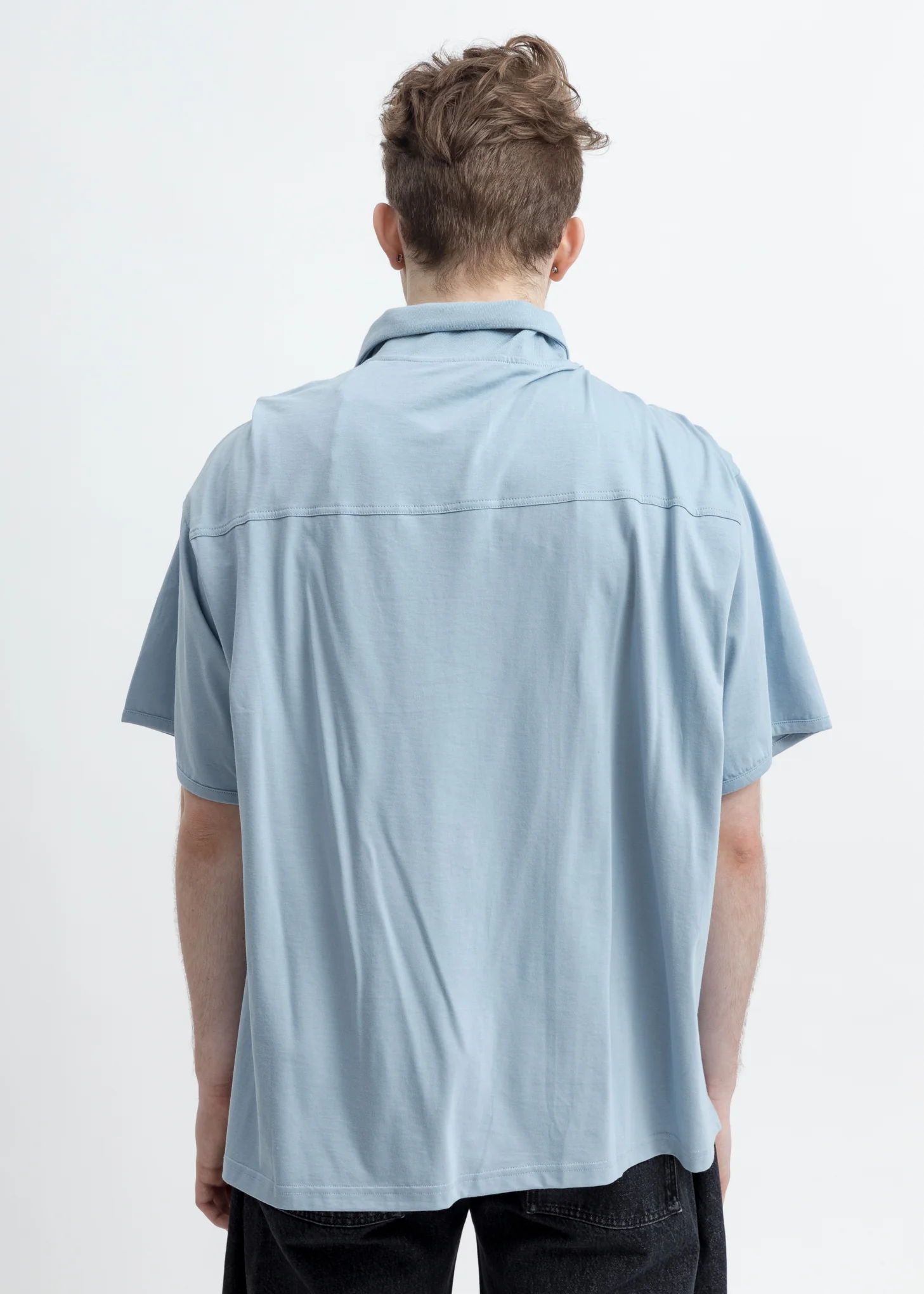 Light Blue Infinity Polo Shirt - Image 4