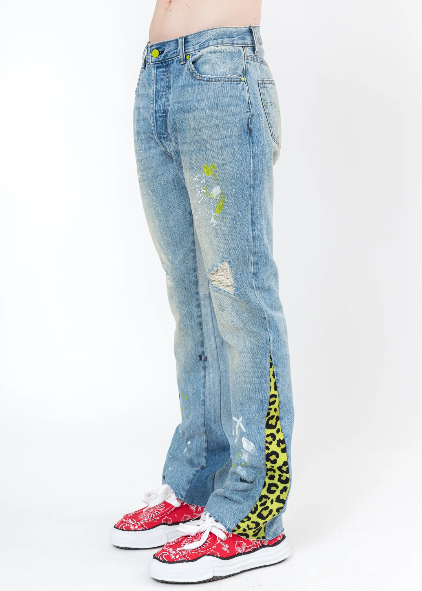 Light Blue Patchwork Jeans