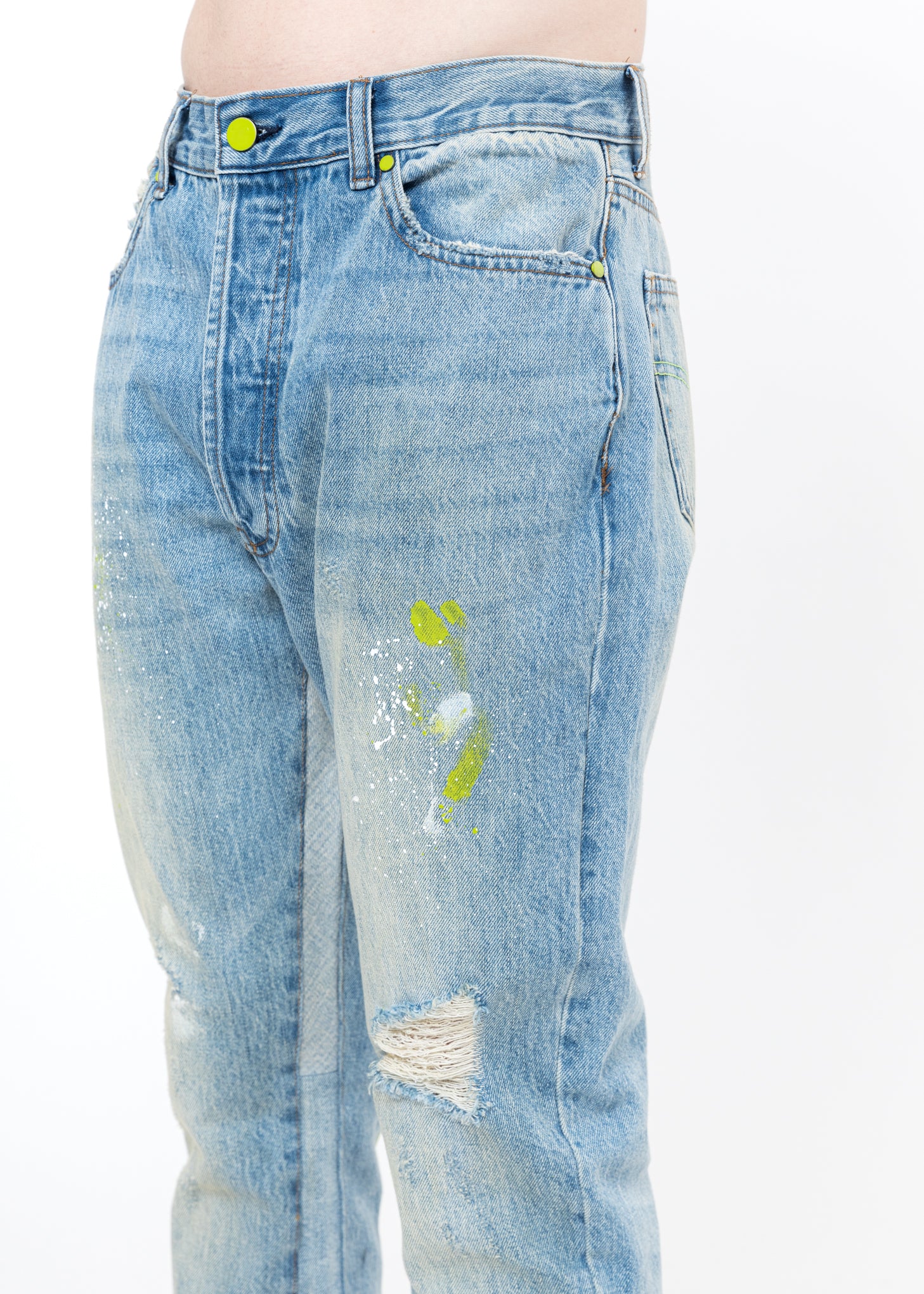 Light Blue Patchwork Jeans - Image 4
