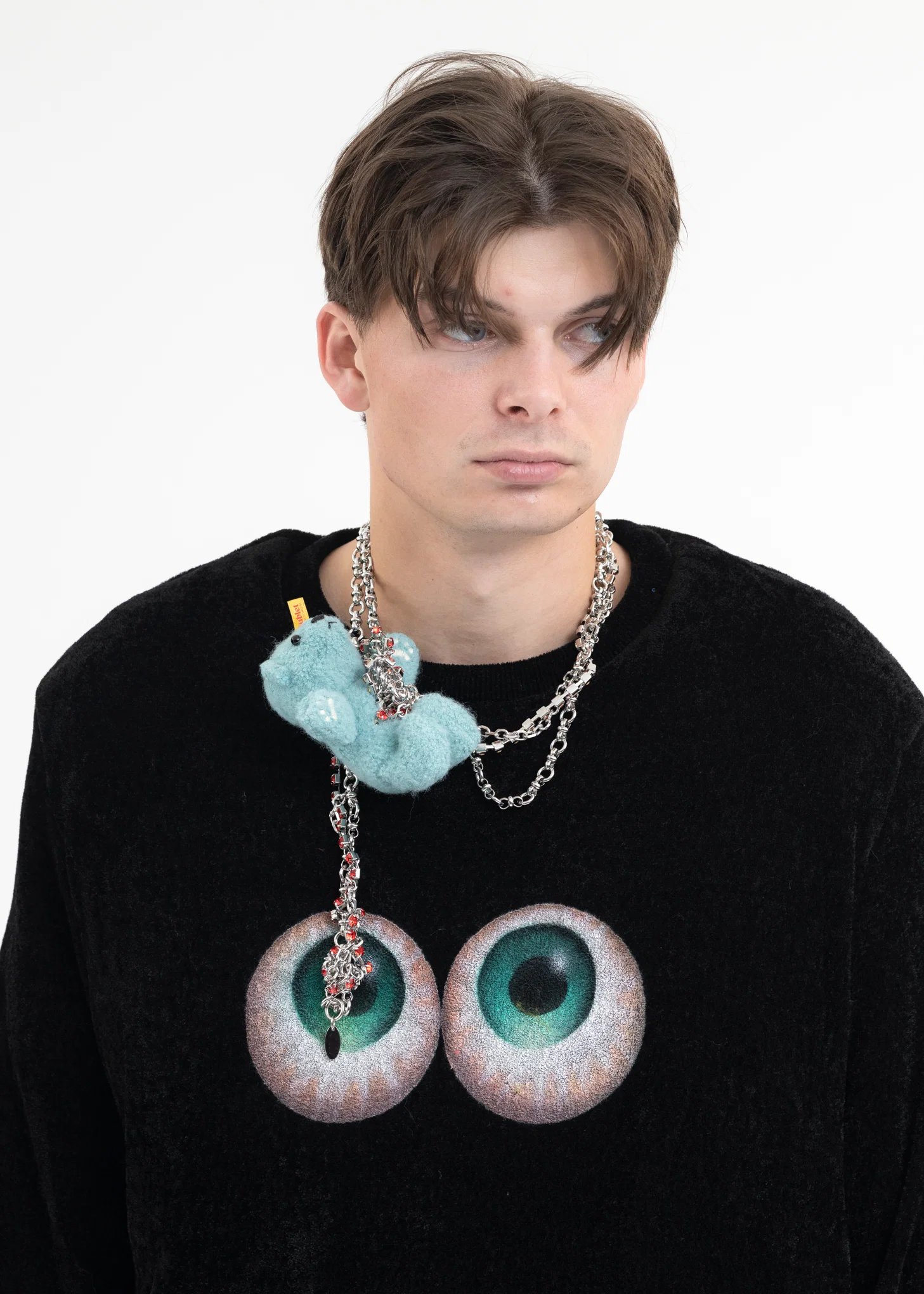 LIGHT BLUE STUFFED BEAR NECKLACE - Image 4