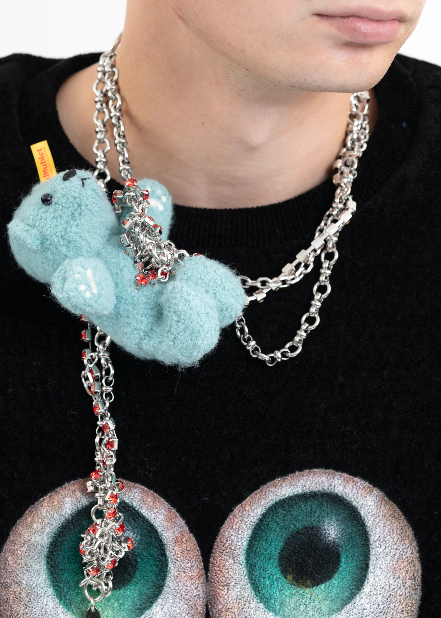 LIGHT BLUE STUFFED BEAR NECKLACE - Image 6