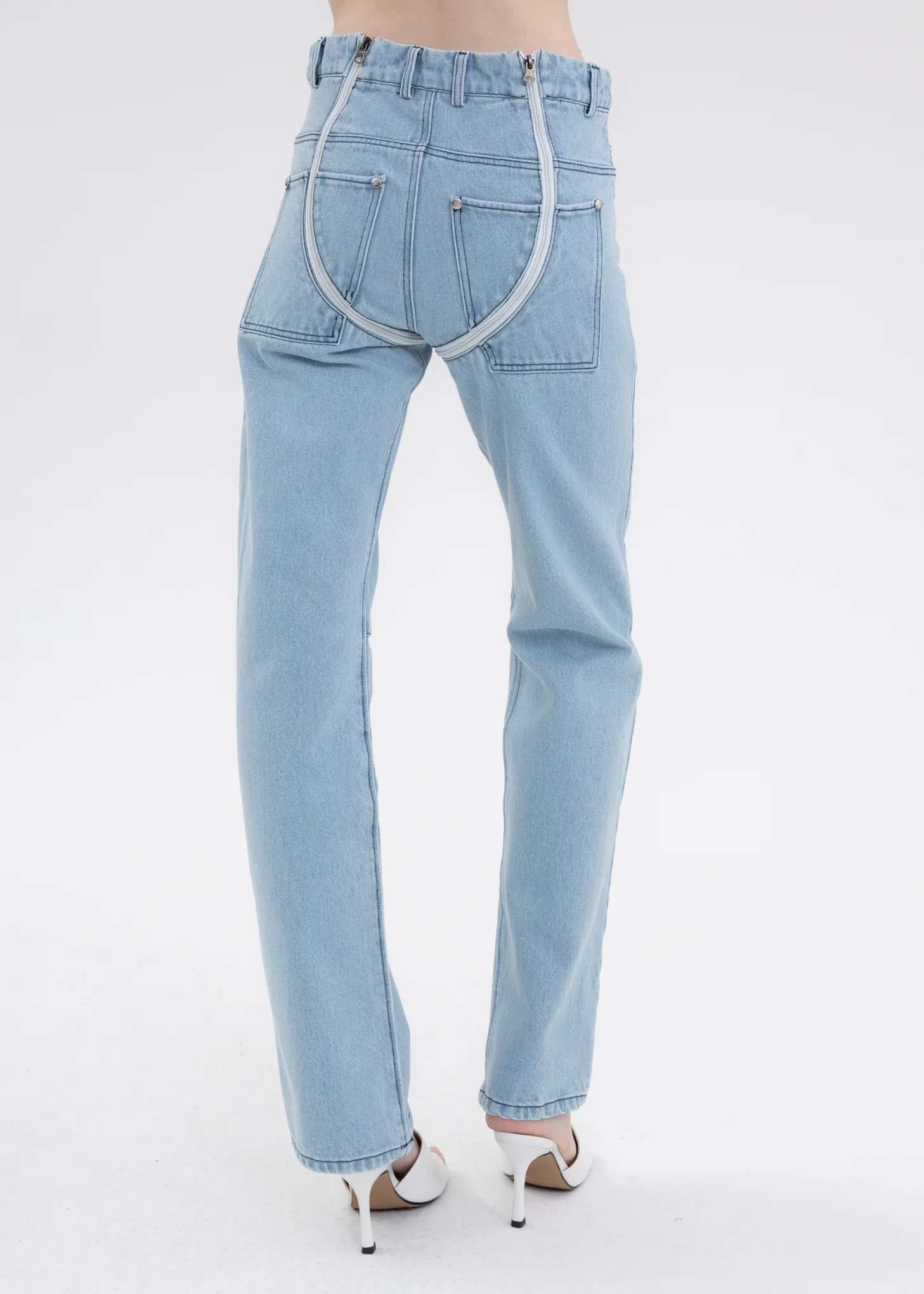 Light Blue TROUSERS WITH DOUBLE ZIP - Image 2