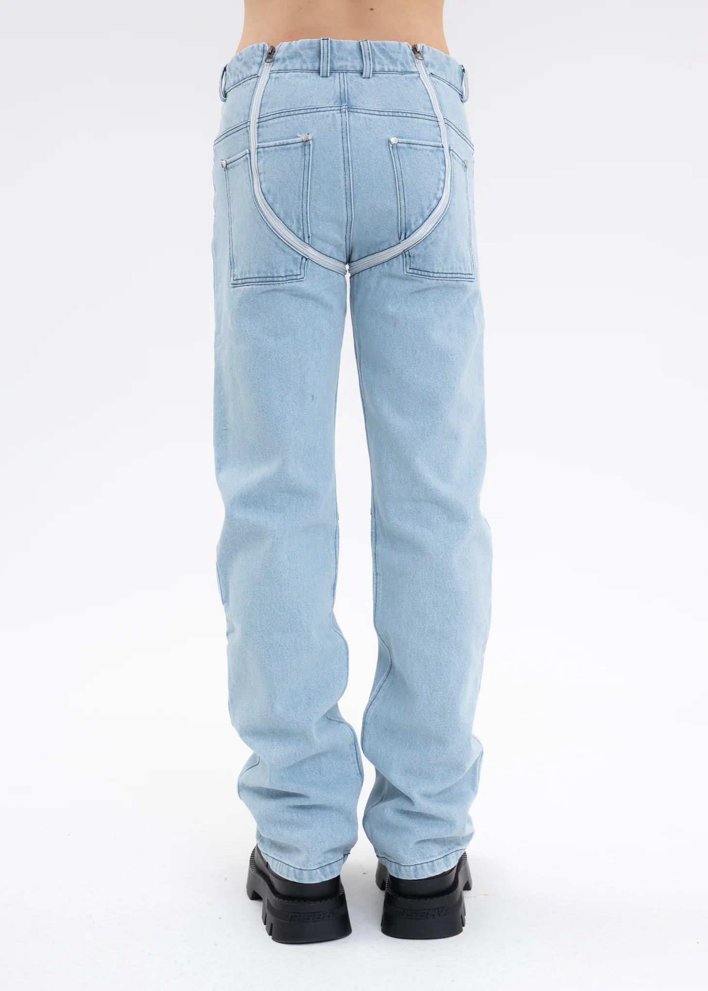 Light Blue TROUSERS WITH DOUBLE ZIP - Image 3