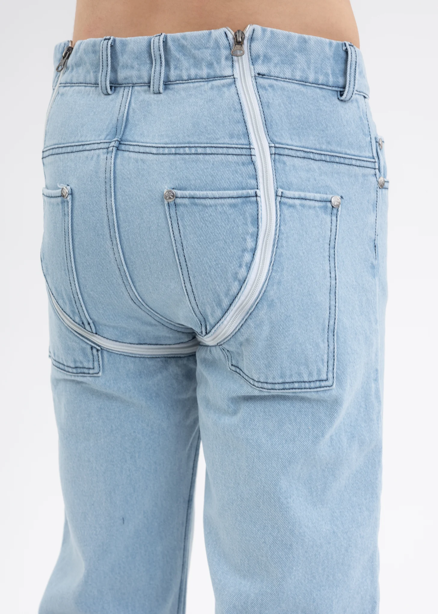 Light Blue TROUSERS WITH DOUBLE ZIP - Image 5