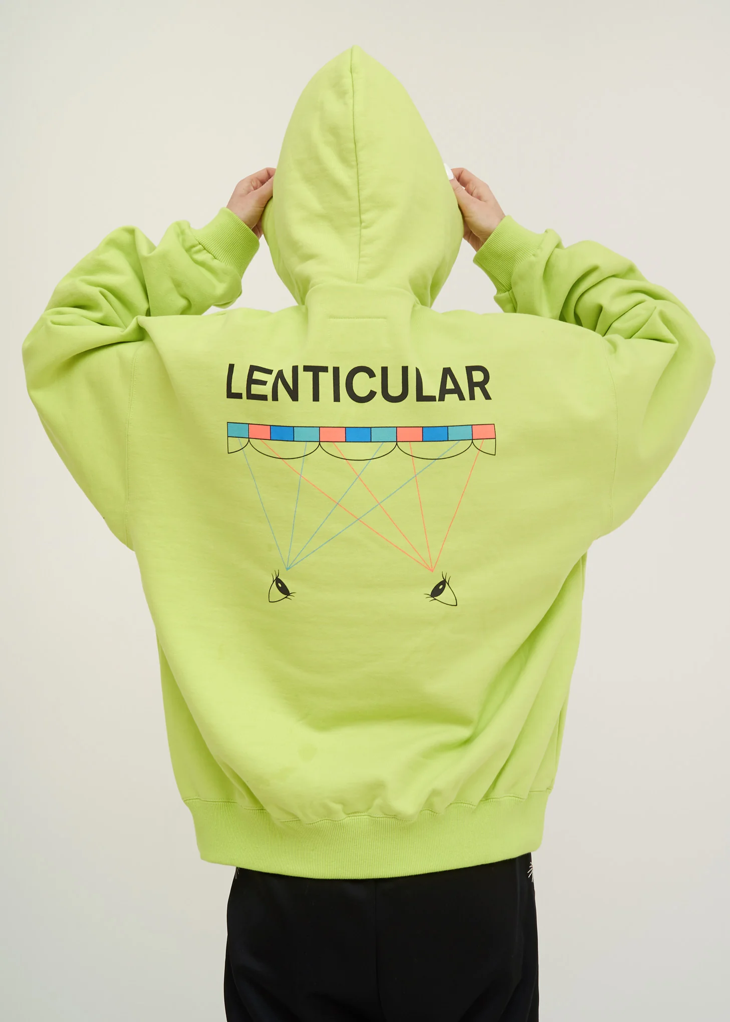 Light Green "No Image" Lenticular Hoodie - Image 2